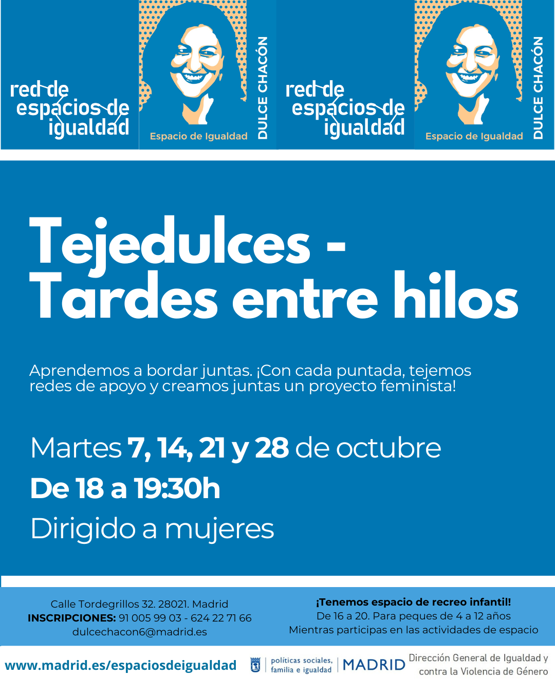 Cartel con el texto contenido en web