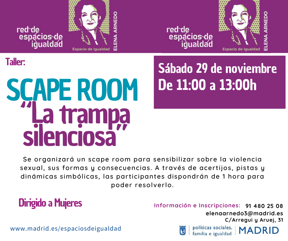 Cartel con el texto contenido en web