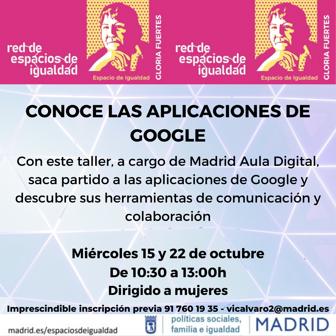 Cartel con el texto contenido en web