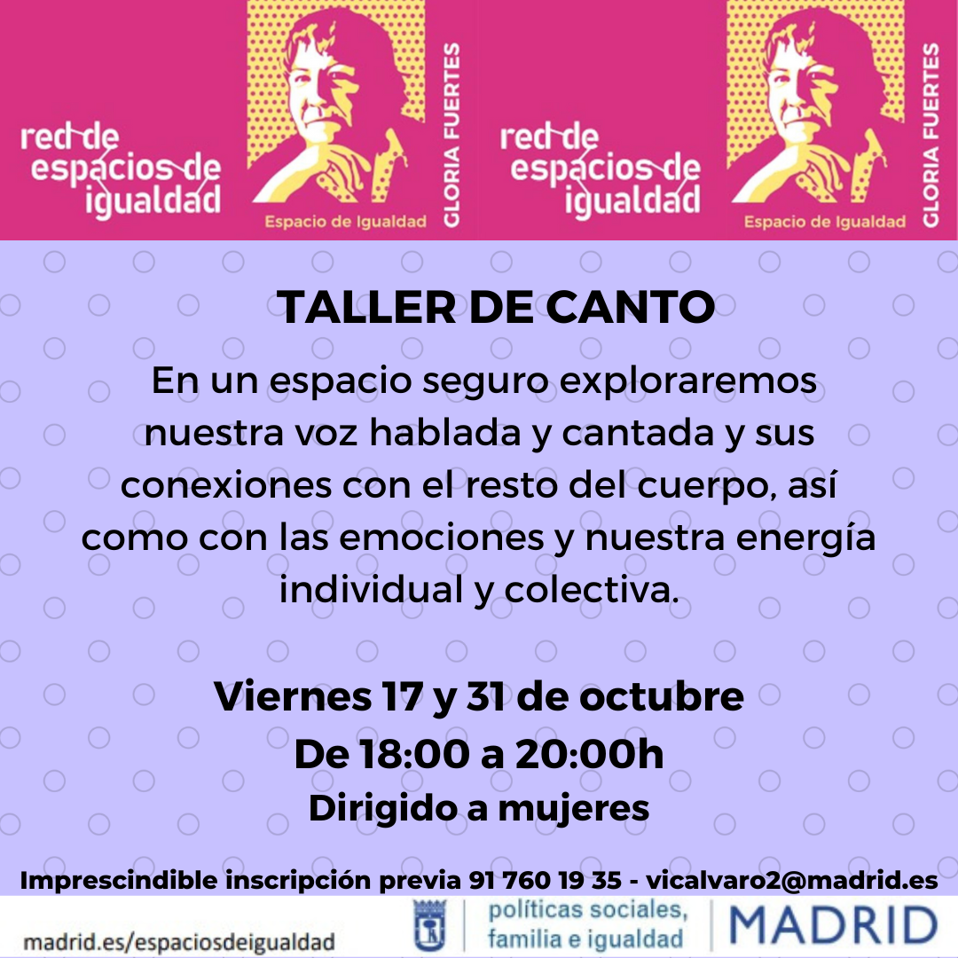 Cartel con el texto contenido en web