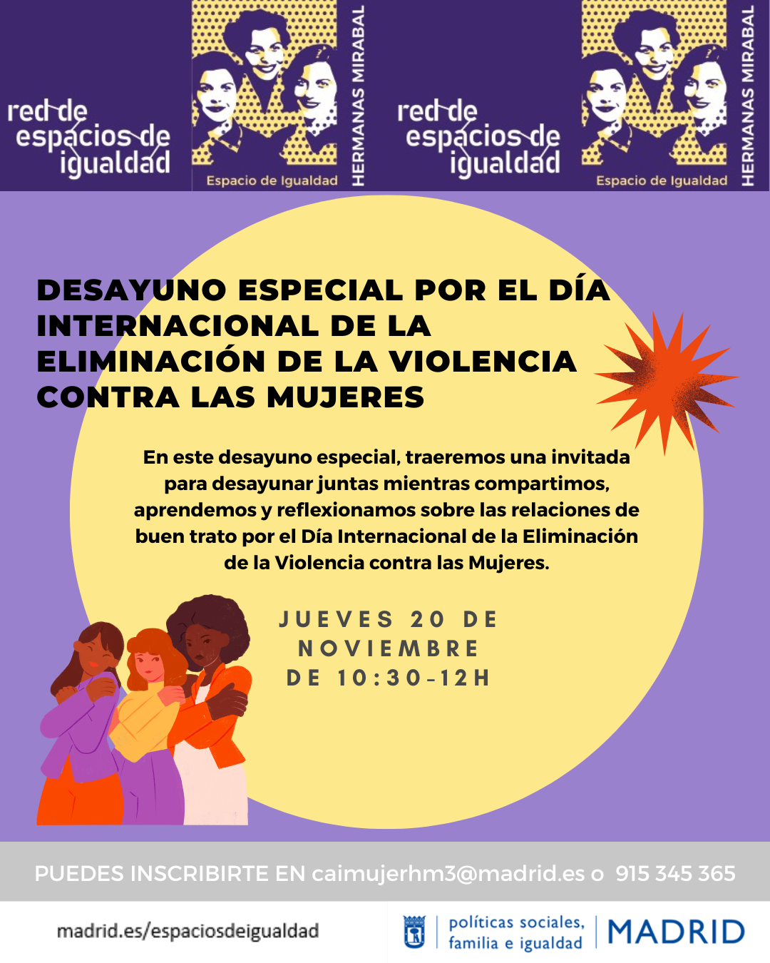 Cartel con el texto contenido en web