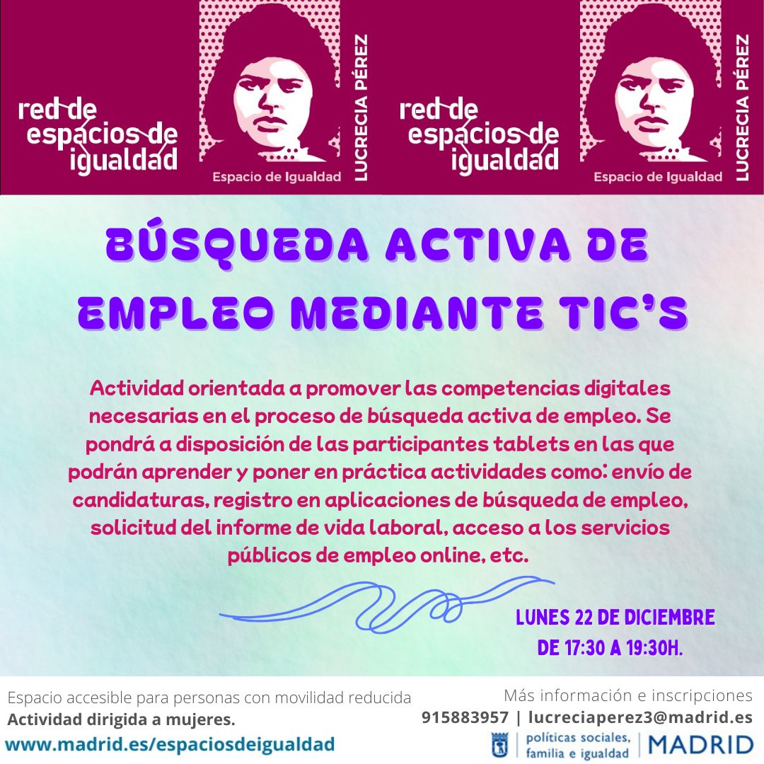 Cartel con el texto contenido en web