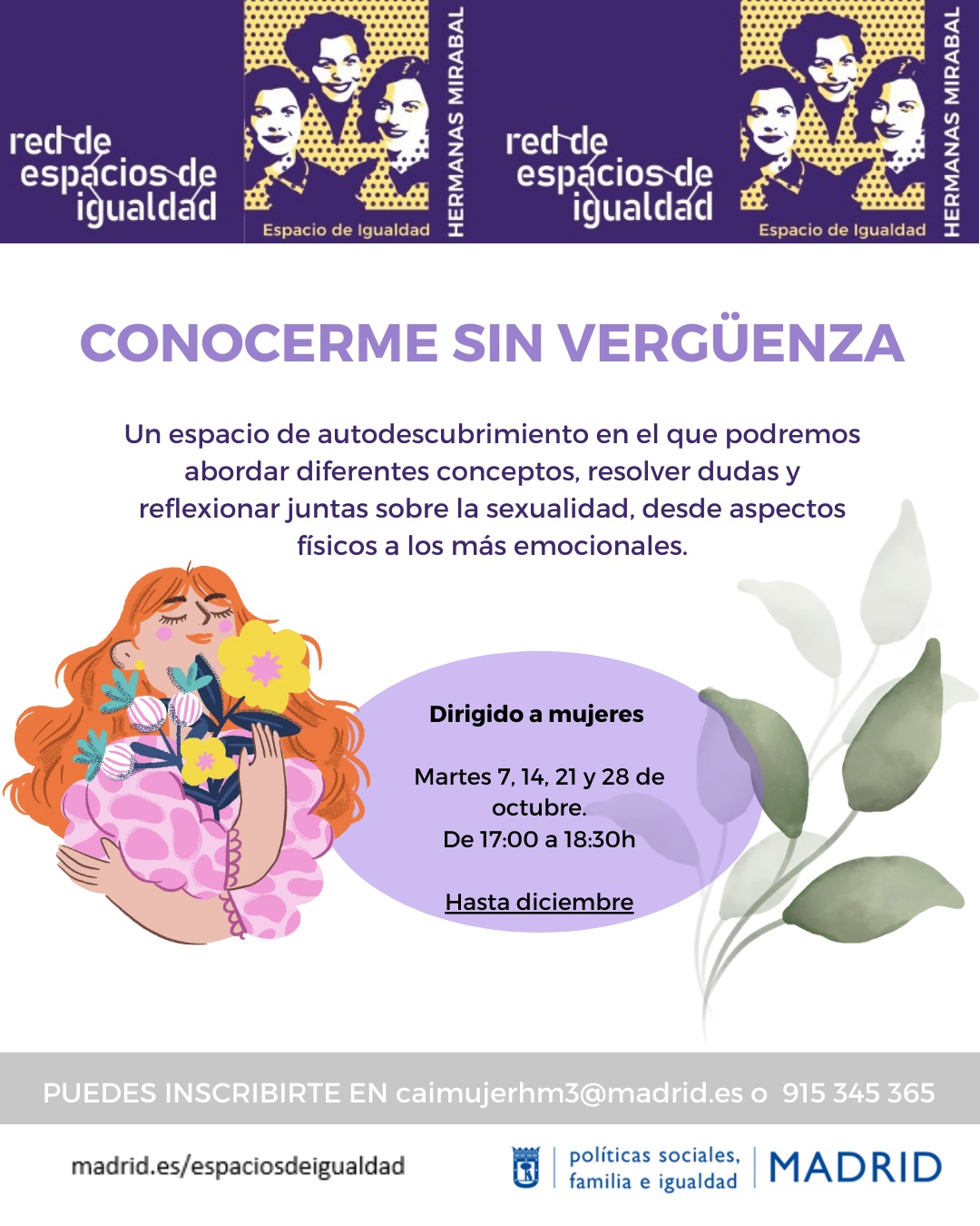 Cartel con texto con la misma información que en web