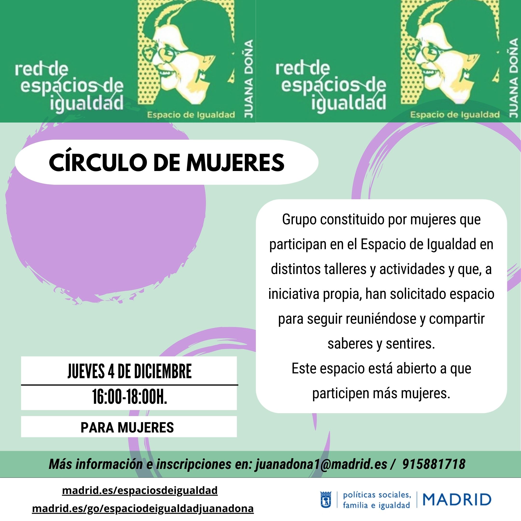 Cartel con el texto contenido en web