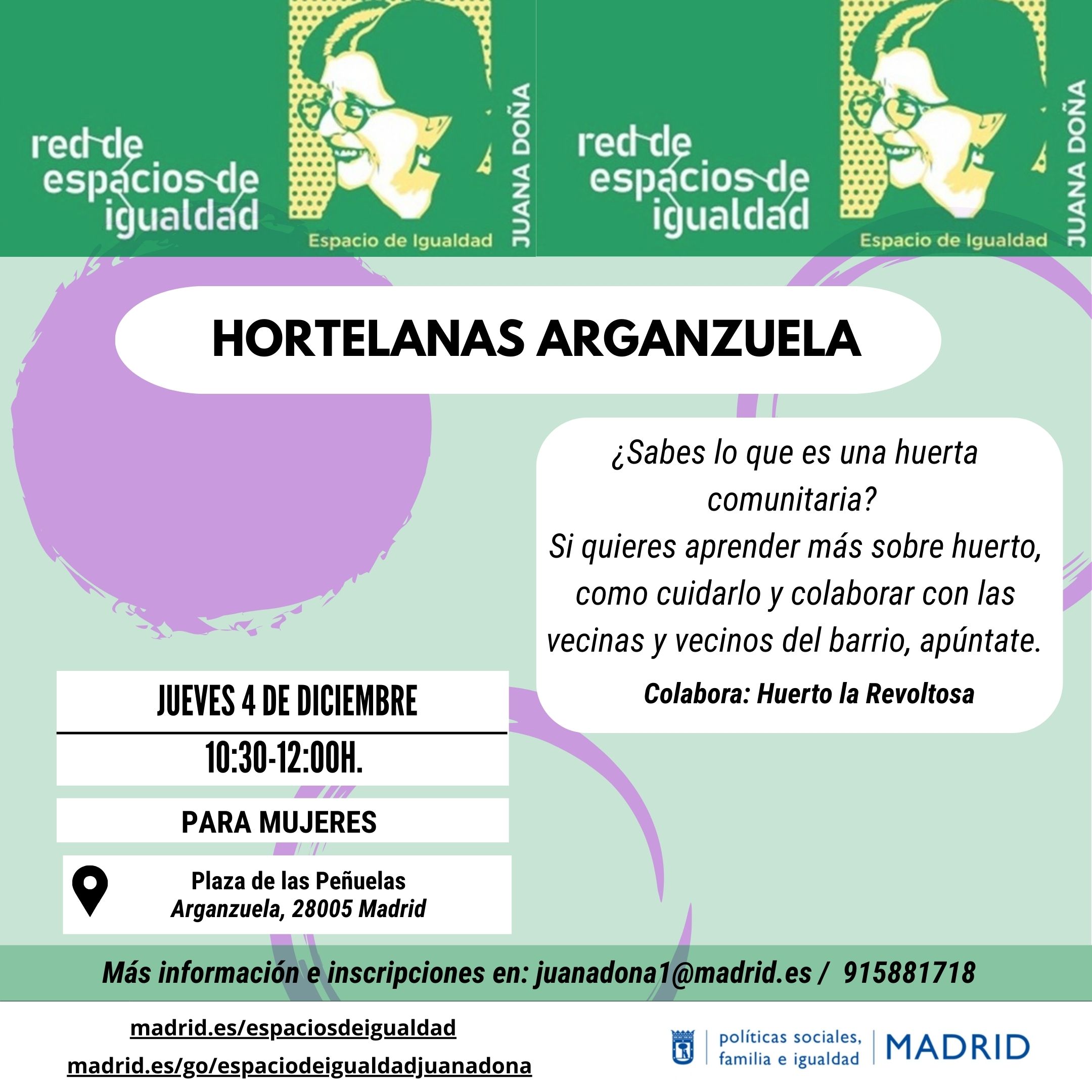 Cartel con el texto contenido en web