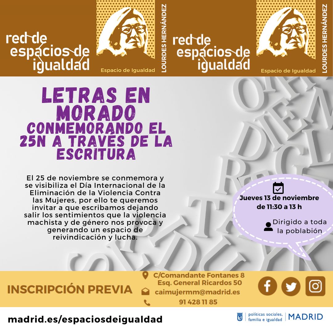 Cartel con el texto contenido en web