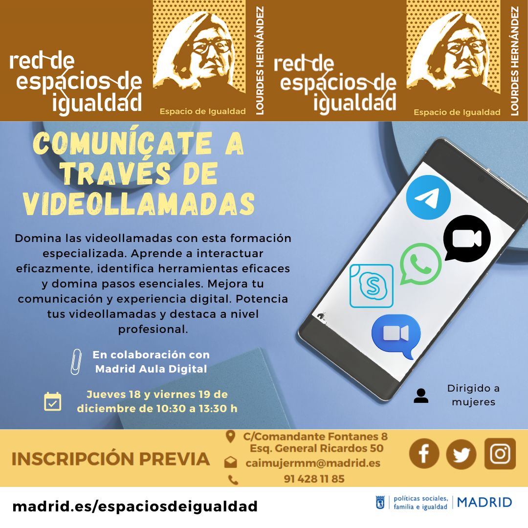 Cartel con el texto contenido en web