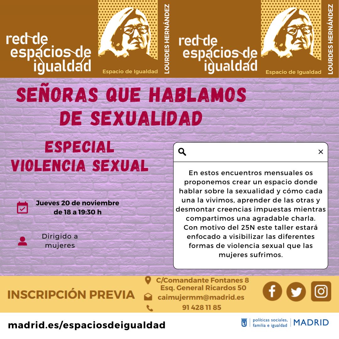 Cartel con texto con la misma información que en web