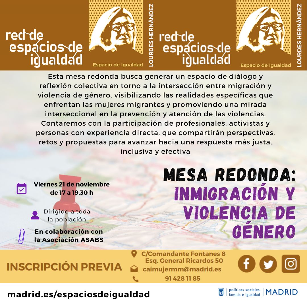 Cartel con el texto contenido en web