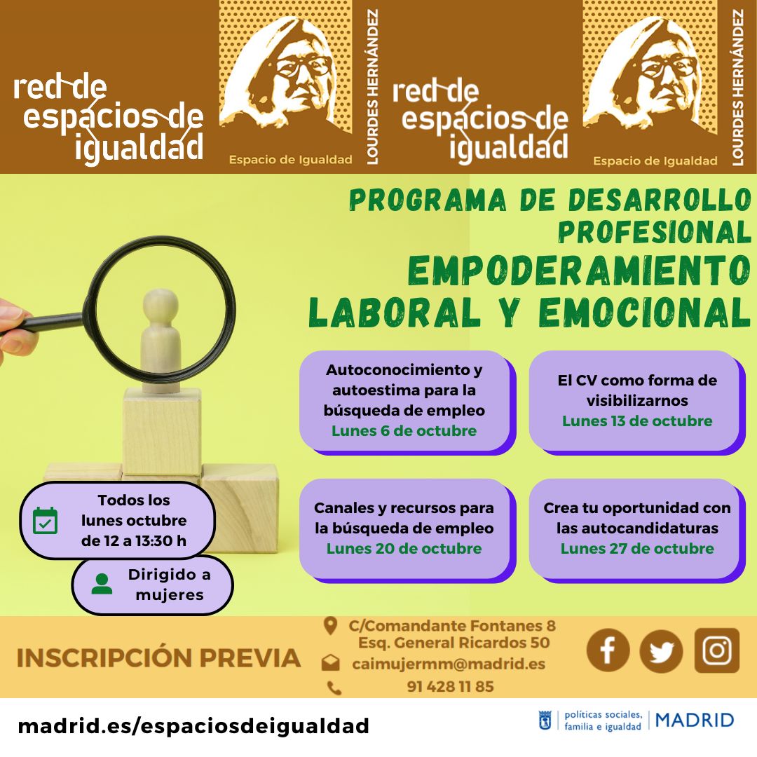 Cartel con el texto contenido en web