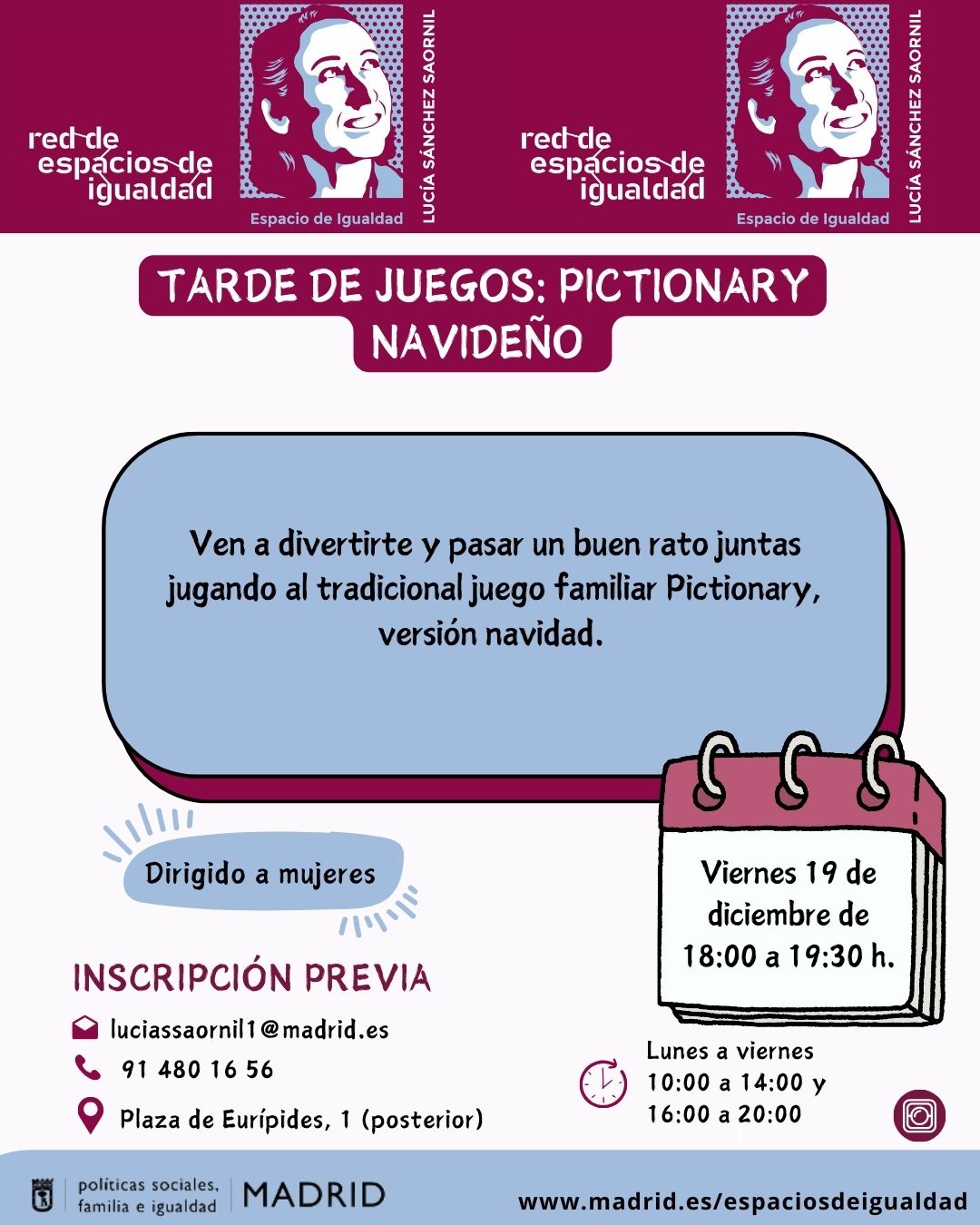 Cartel con el texto contenido en web