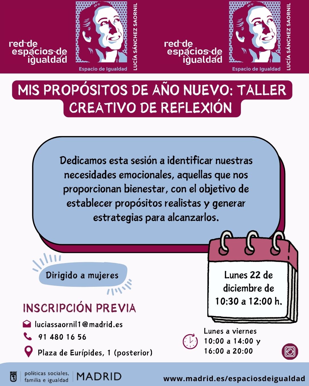 Cartel con el texto contenido en web