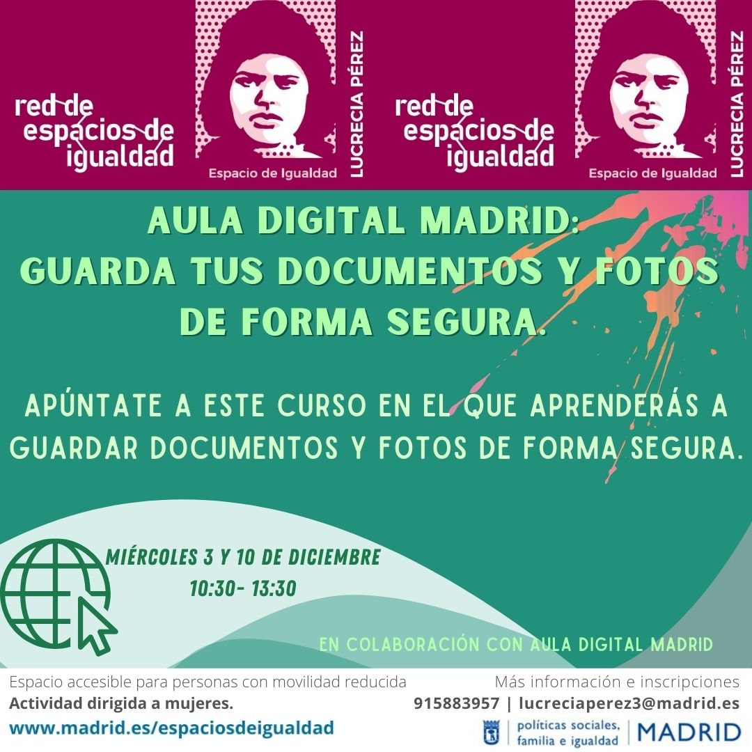 Cartel con el texto contenido en web