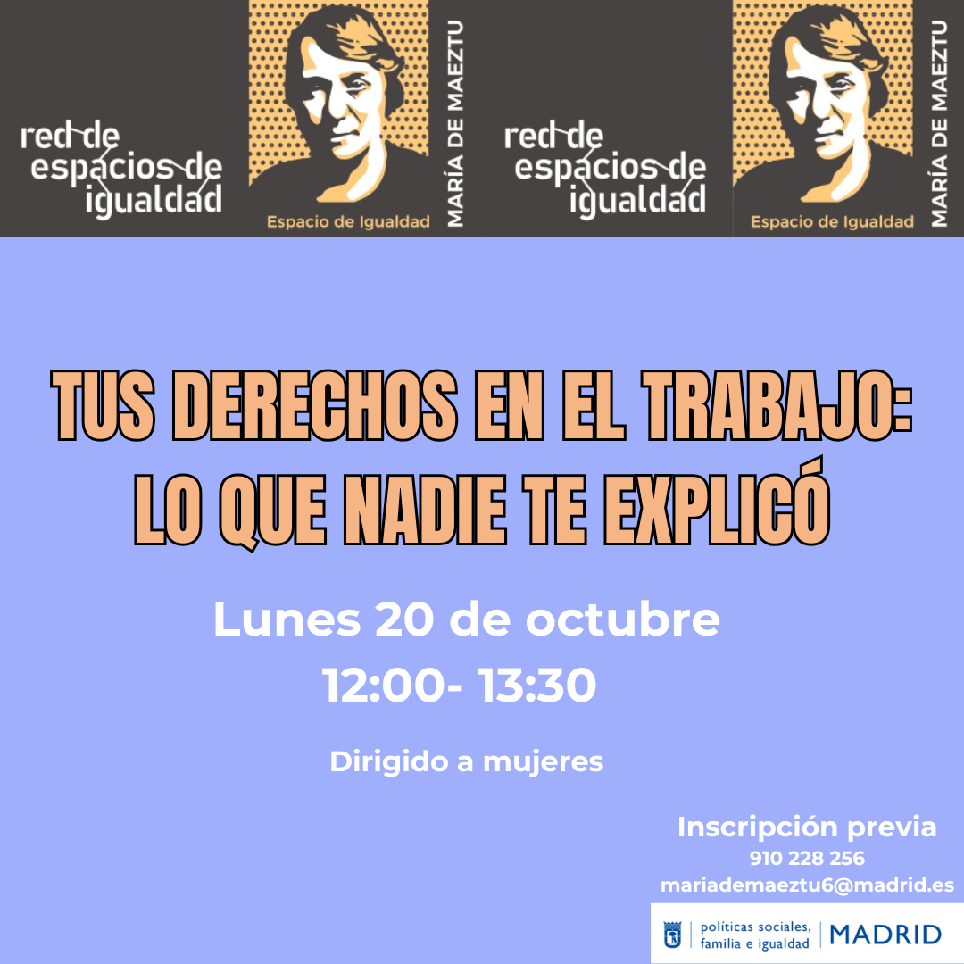 Cartel con texto con la misma información que en web