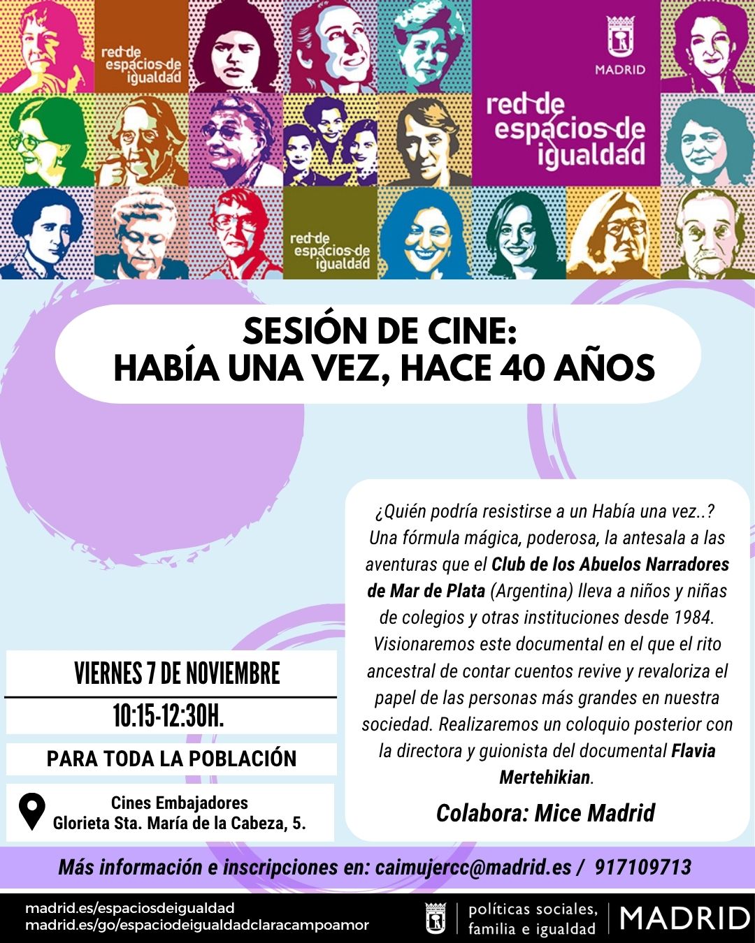 cartel con la misma información que lo publicado en web