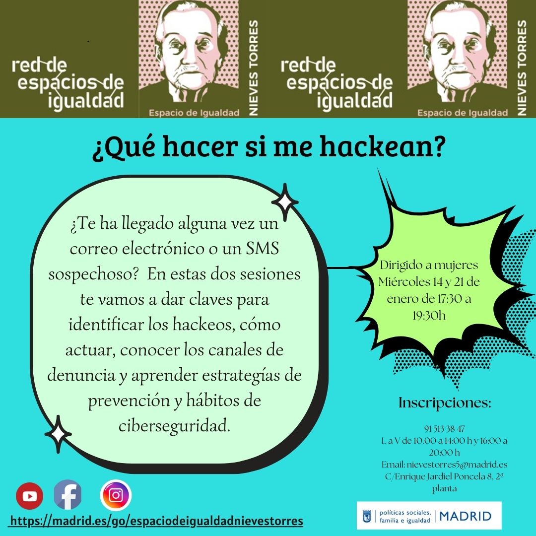 Cartel con el texto contenido en web