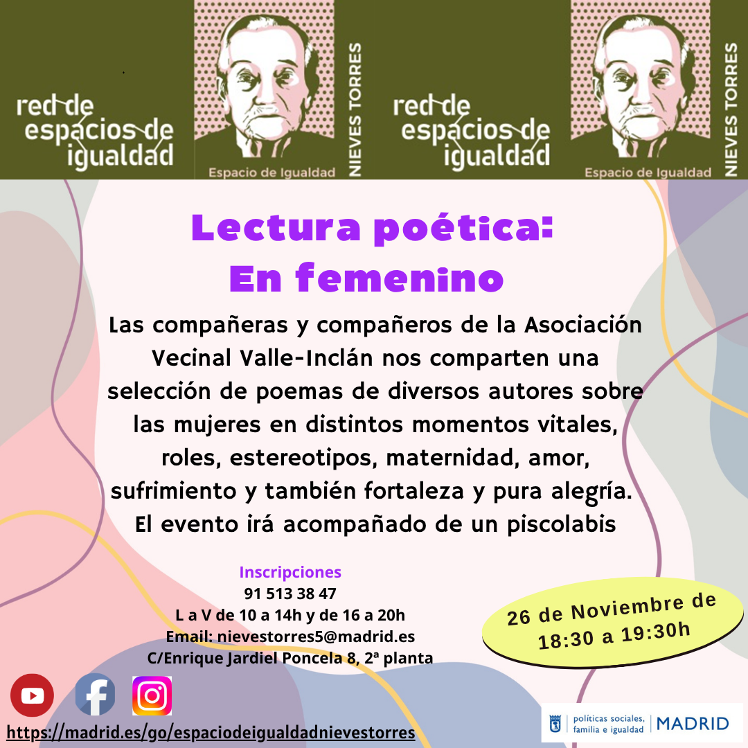 Cartel con texto con la misma información que en web