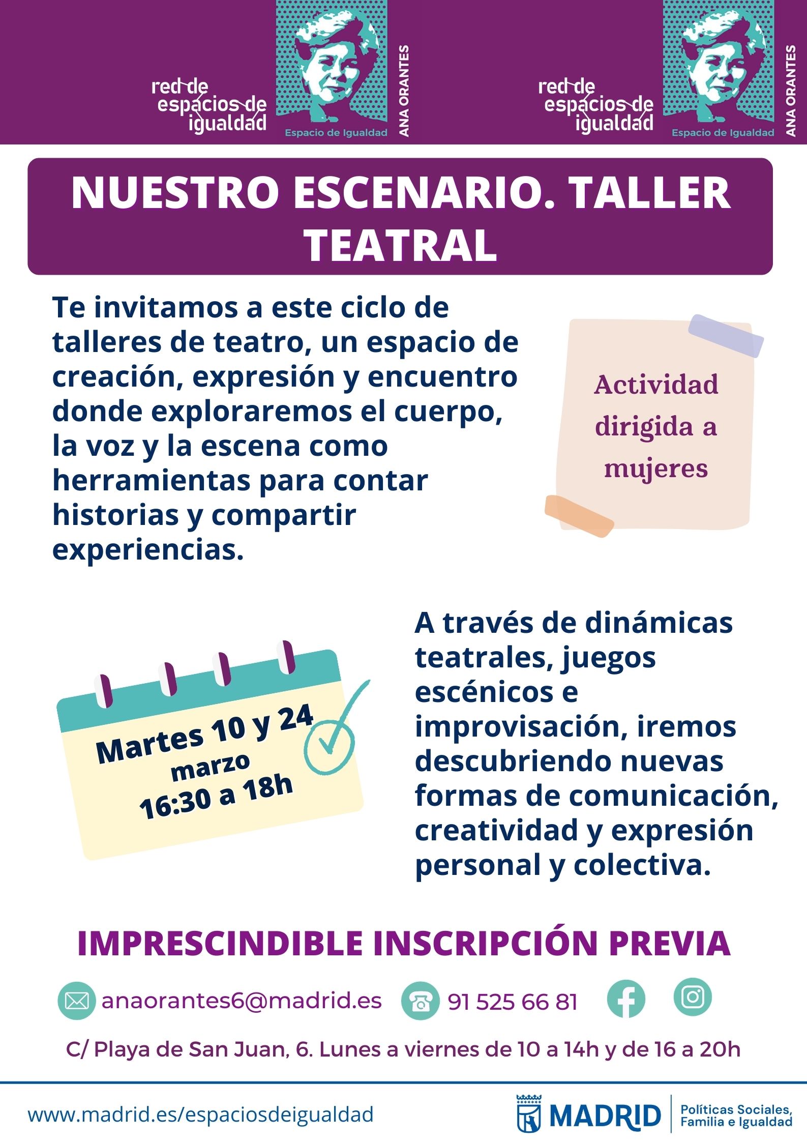 Cartel con la misma informaci&oacute;n que la publicada en web