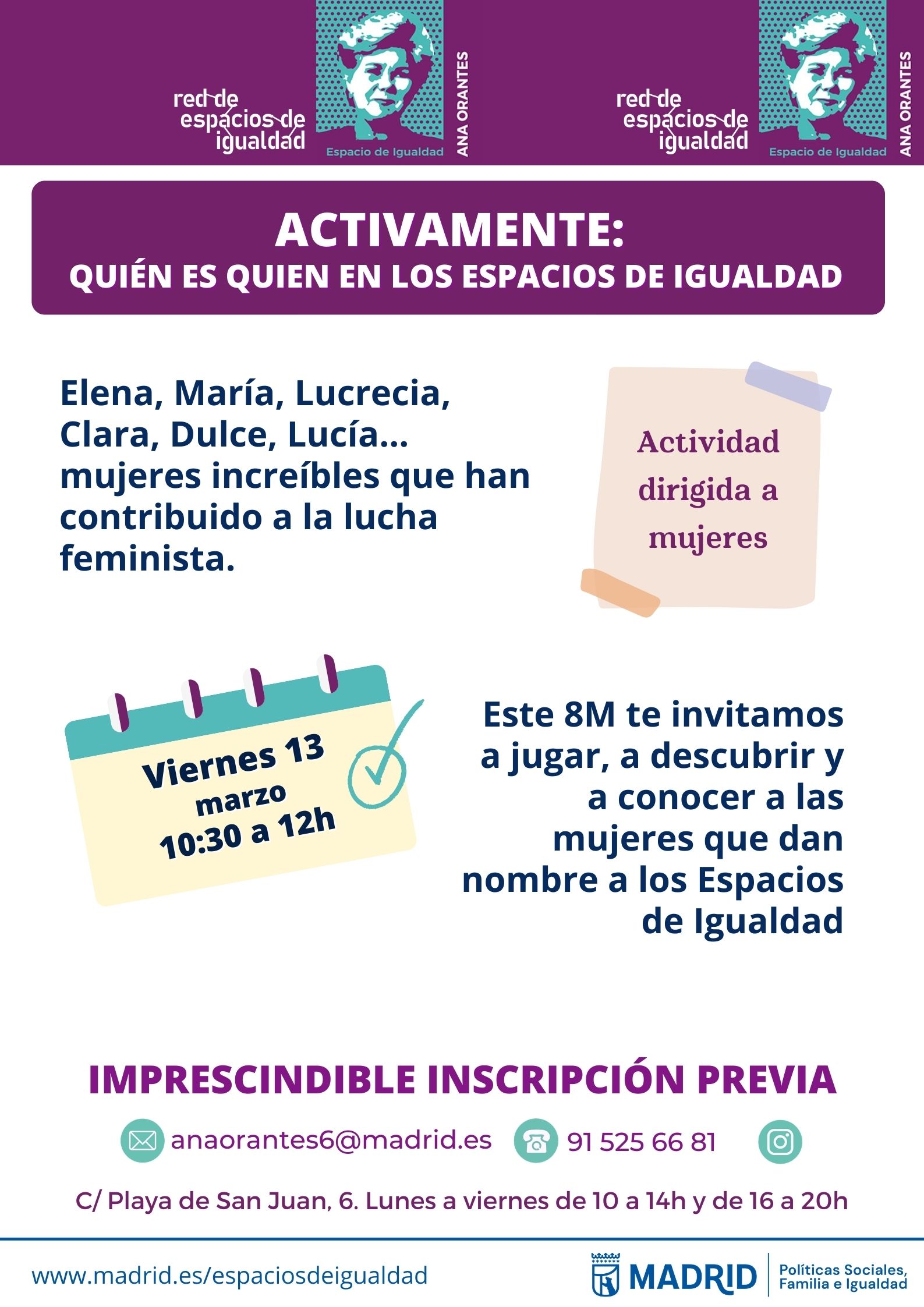 Cartel con texto con la misma informaci&oacute;n que en web