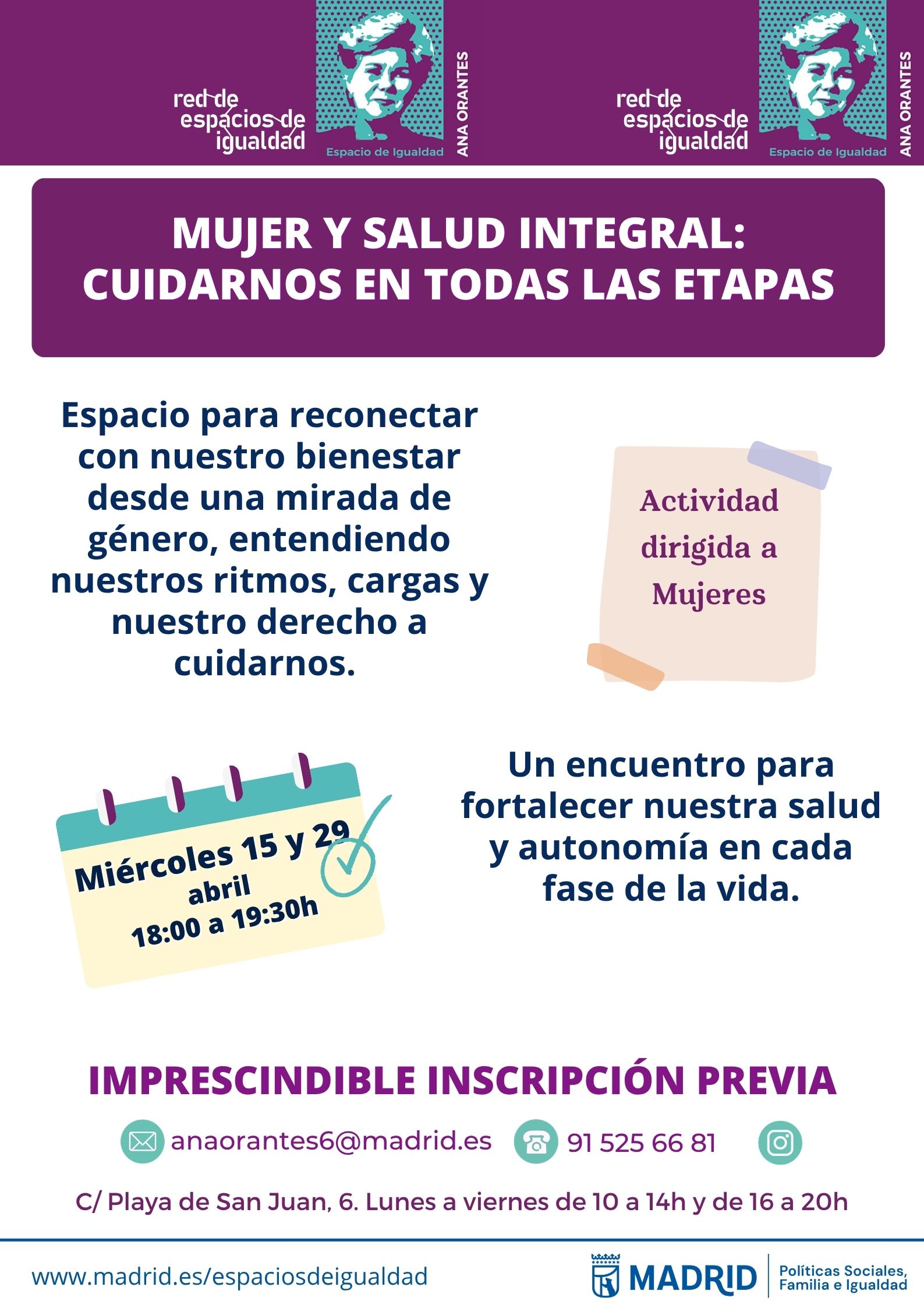 Cartel con la misma informaci&oacute;n que la publicada en web
