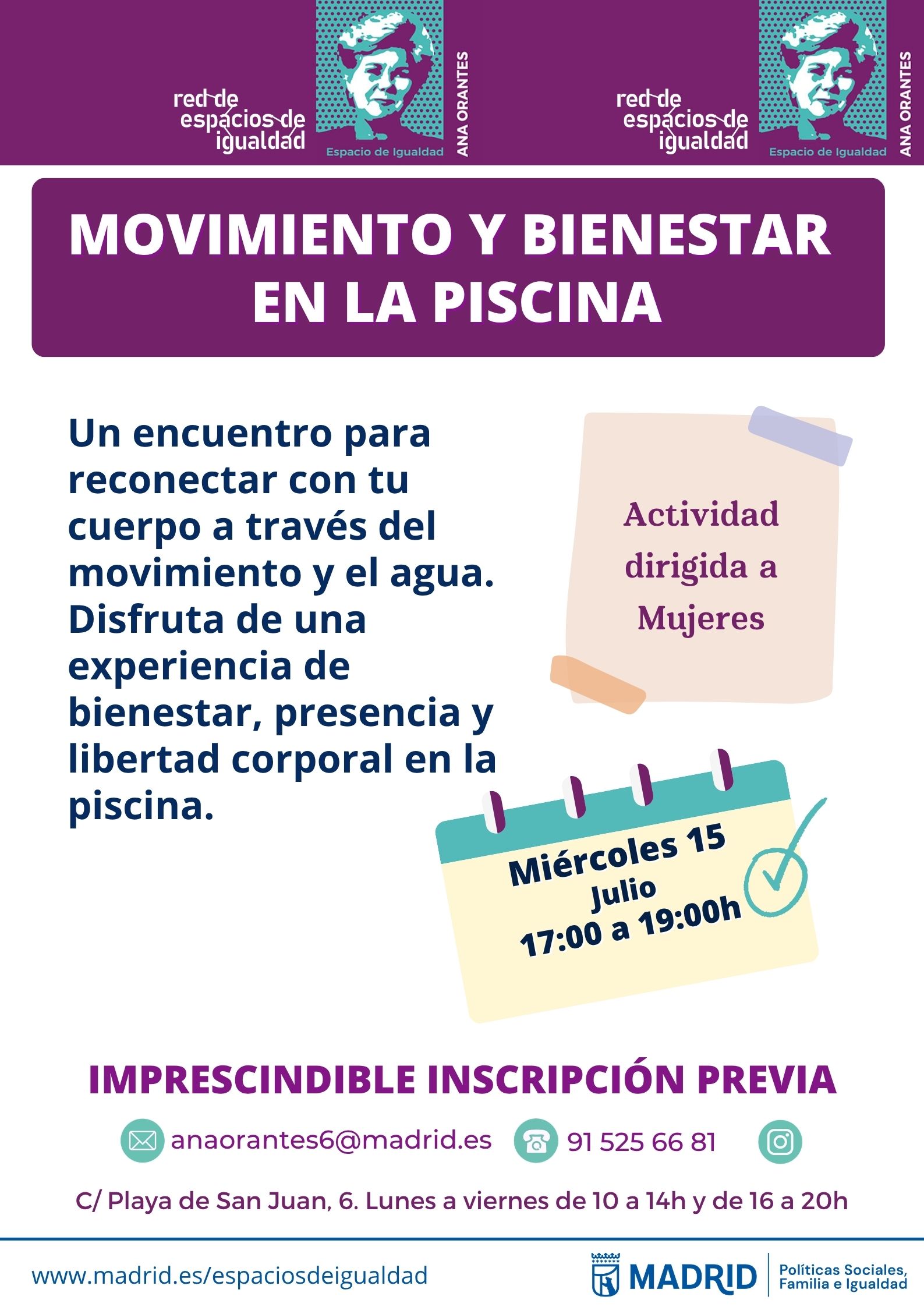 Cartel con texto con la misma informaci&oacute;n que en web
