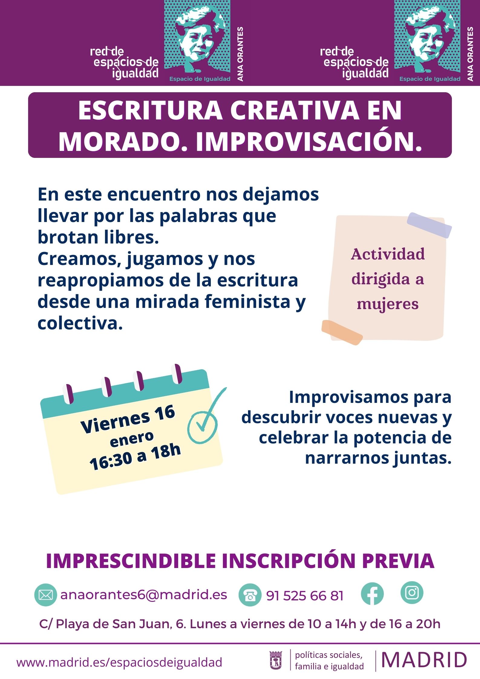 Cartel con texto contenido en web