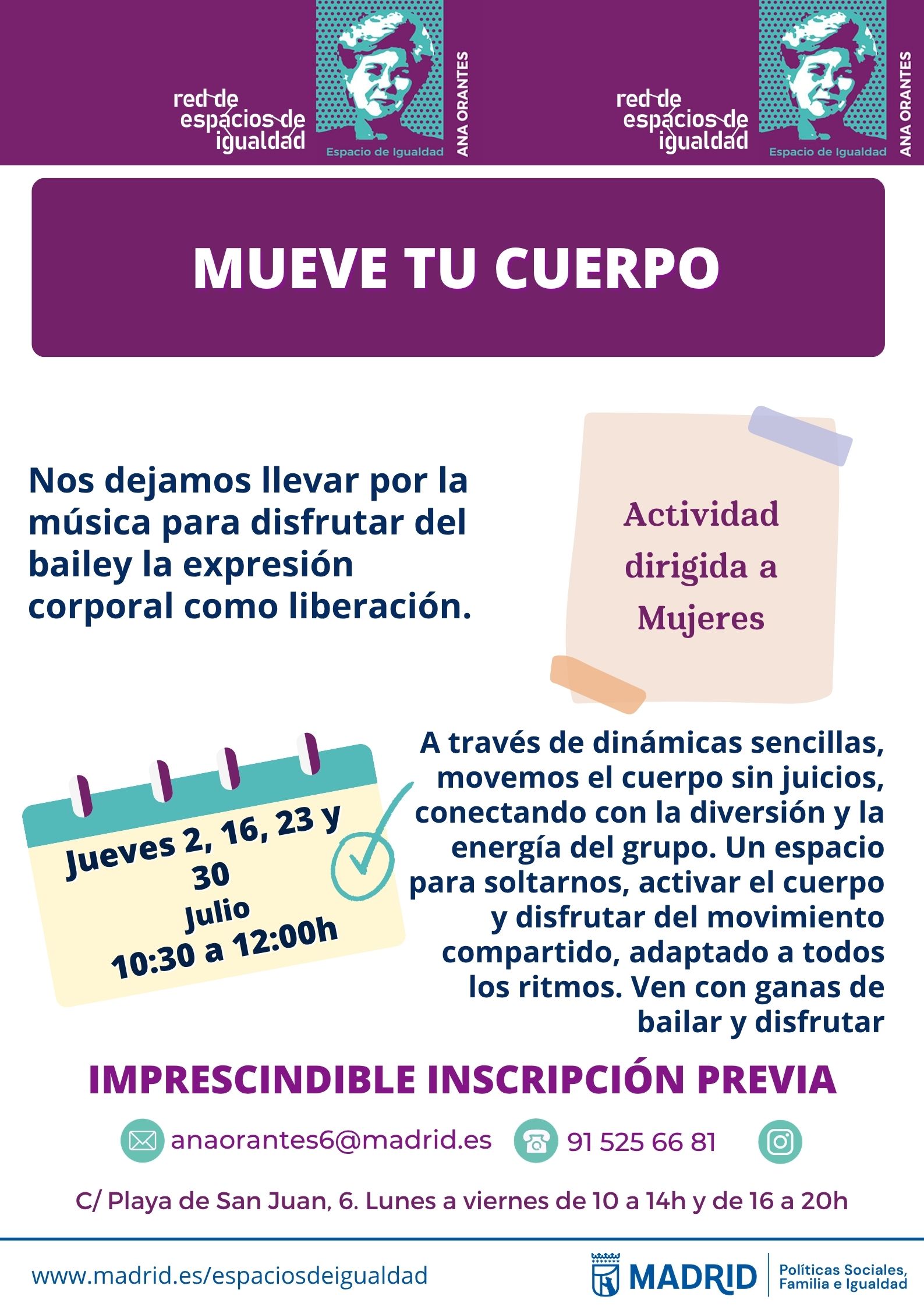 Cartel con la misma informaci&oacute;n que la publicada en web