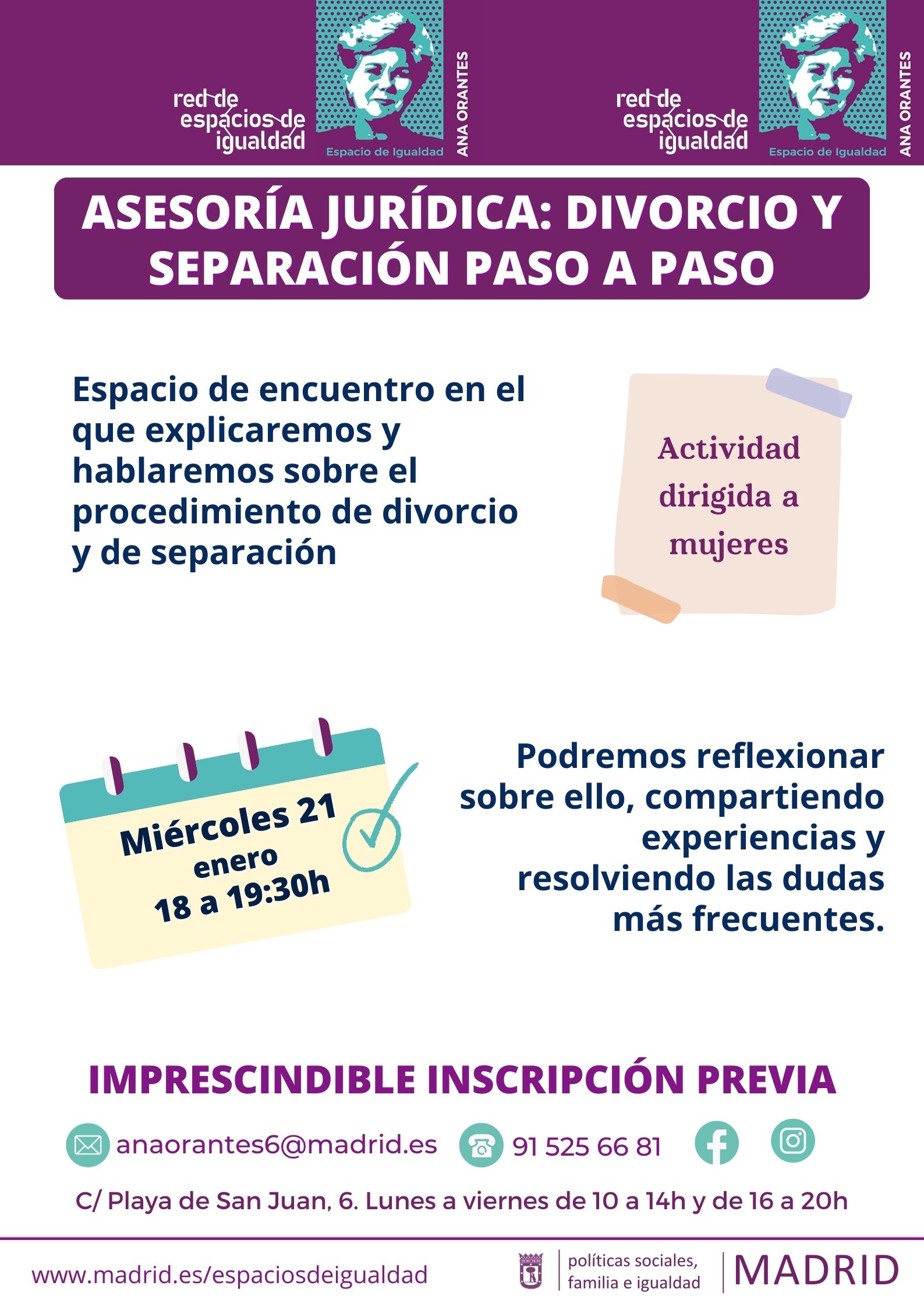 Cartel con texto contenido en web