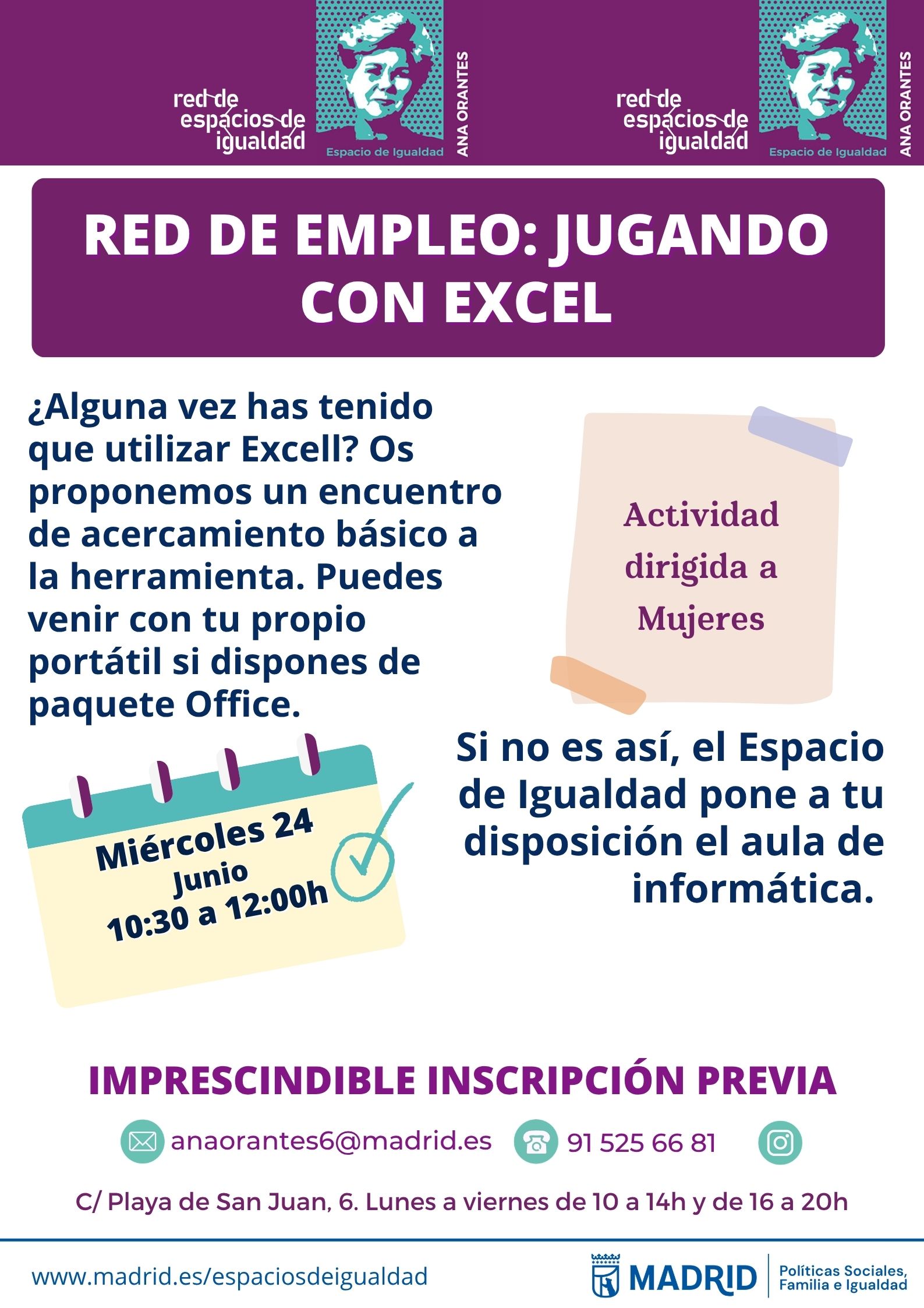 Cartel con la misma informaci&oacute;n que la publicada en web