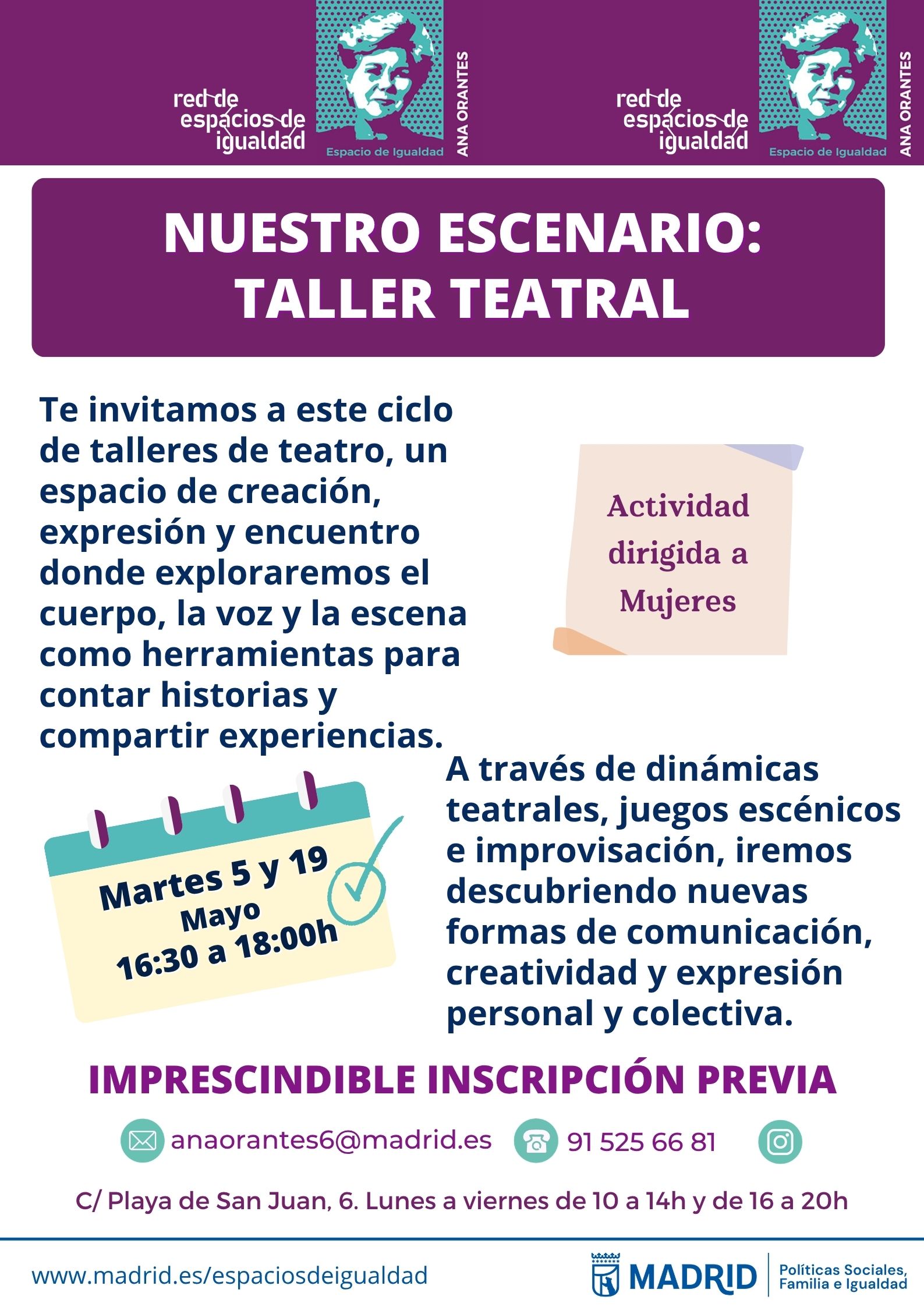 Cartel con la misma informaci&oacute;n que la publicada en web