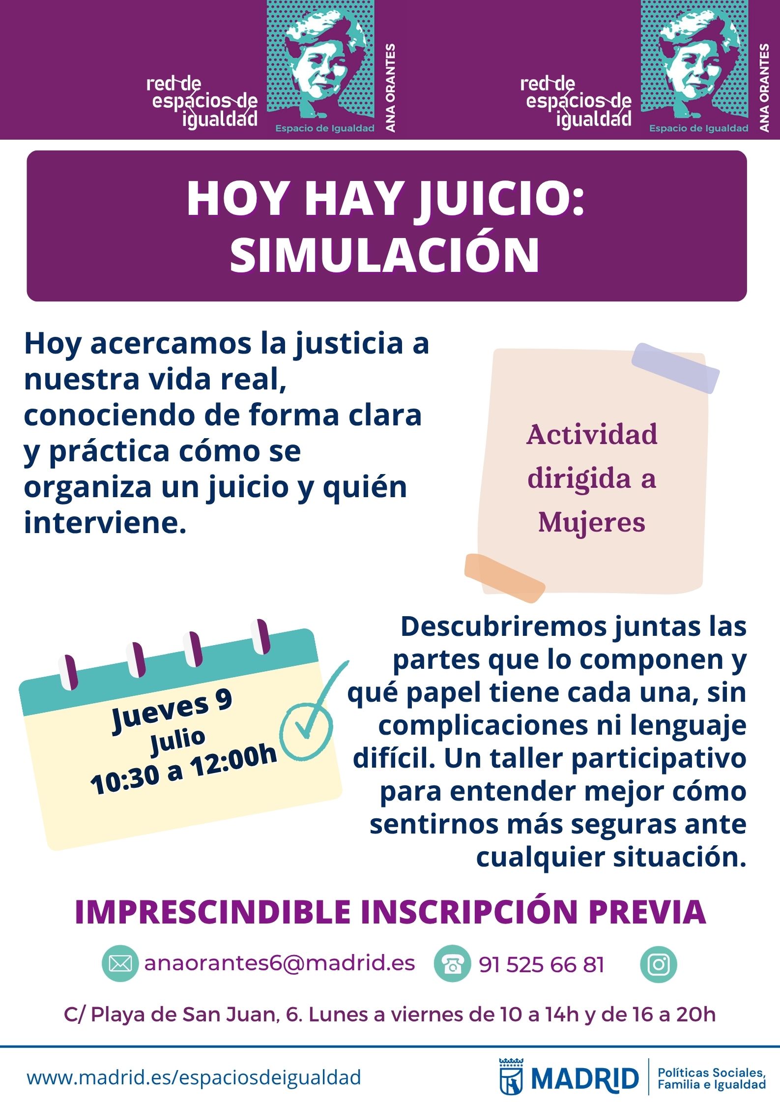 Cartel con texto contenido en web
