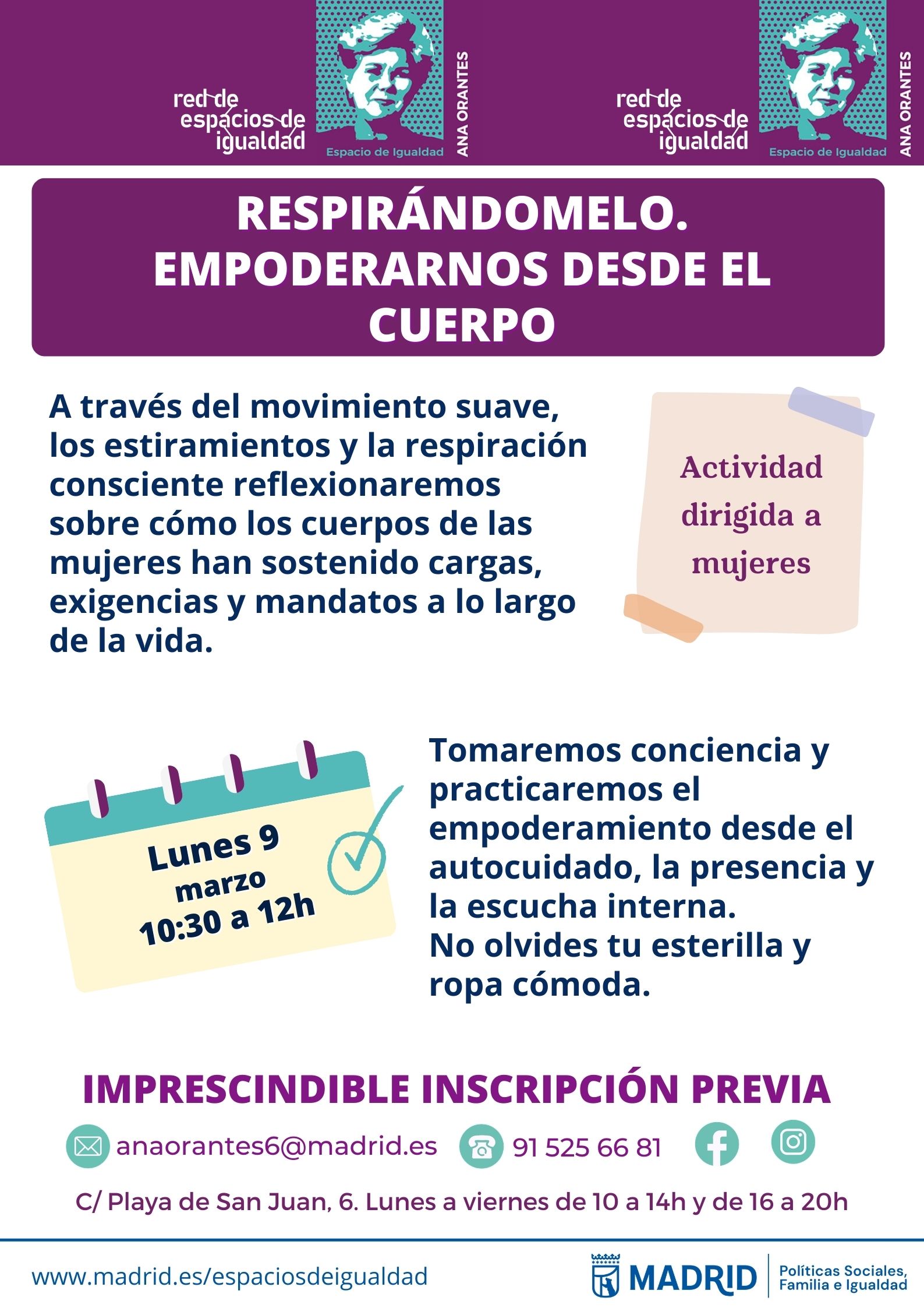 Cartel con la misma informaci&oacute;n que la publicada en web