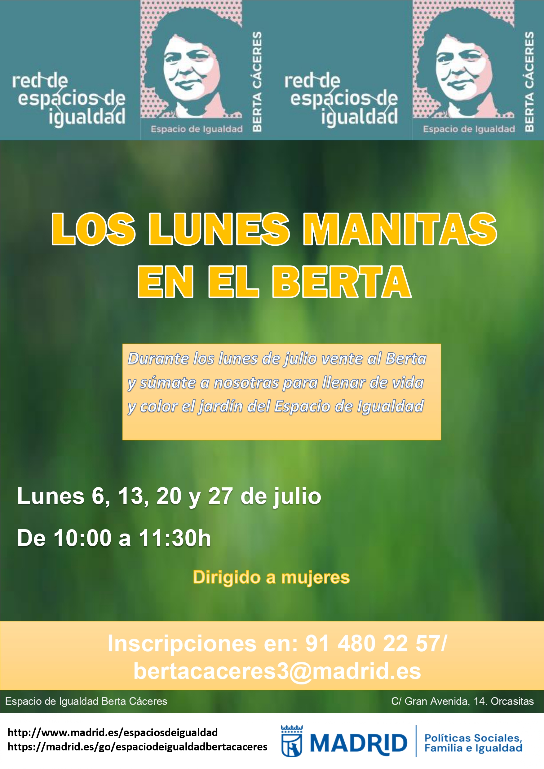 cartel con texto informativo similar a lo publicado en web