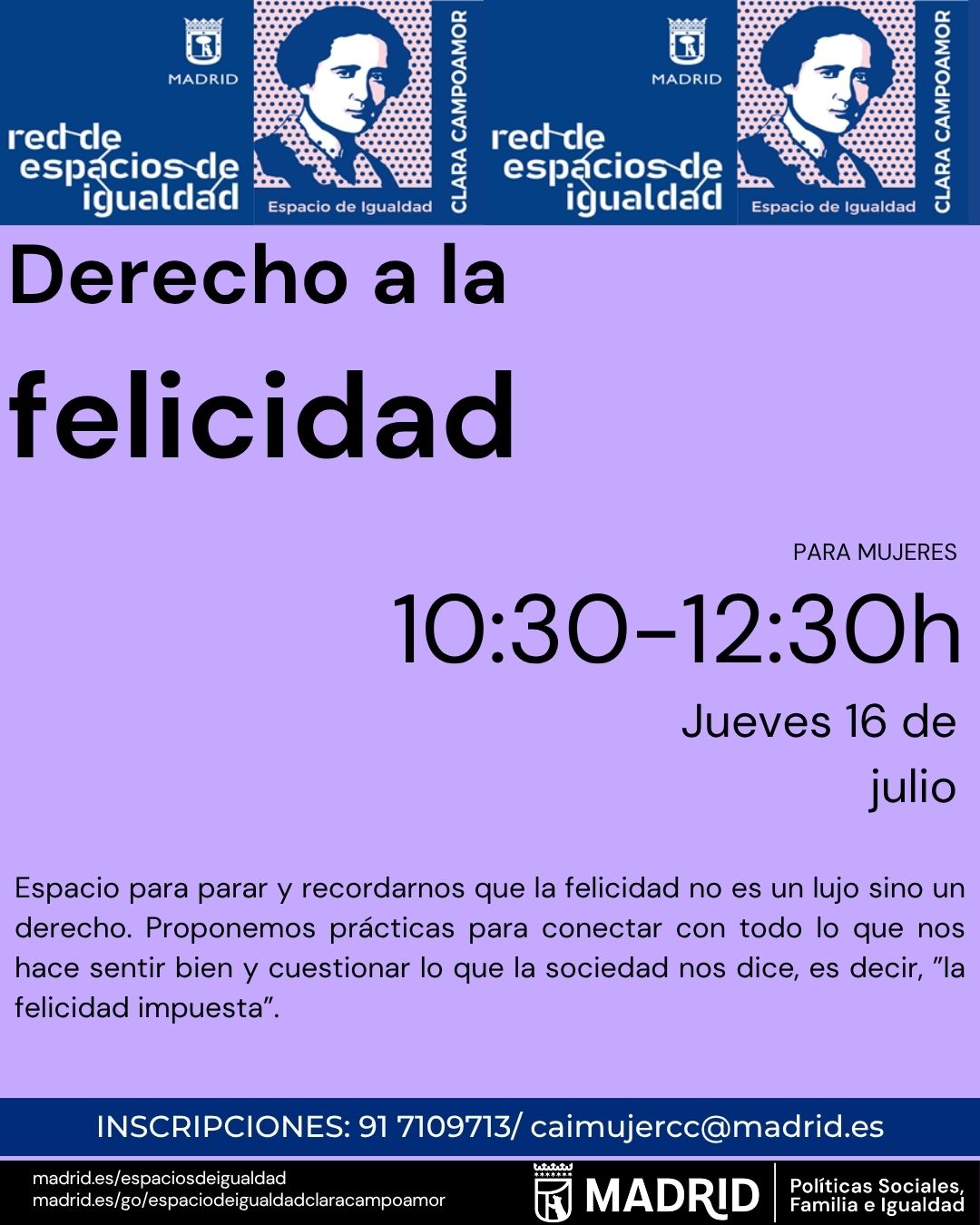 Cartel con el texto contenido en web