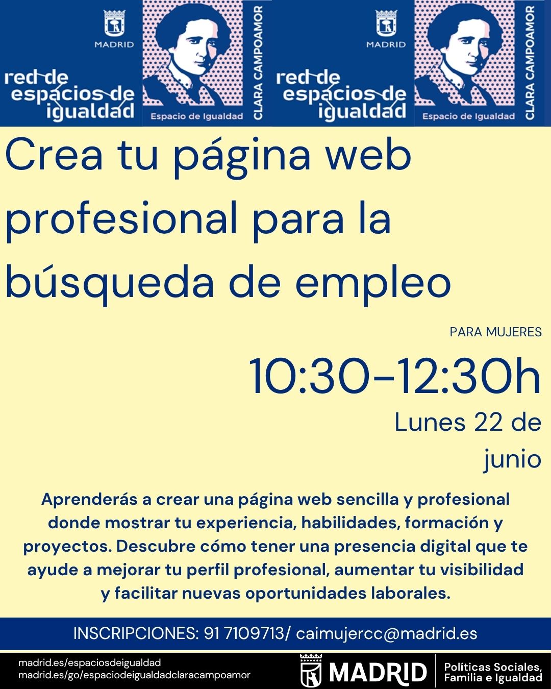 Cartel con la misma informaci&oacute;n que la publicada en web