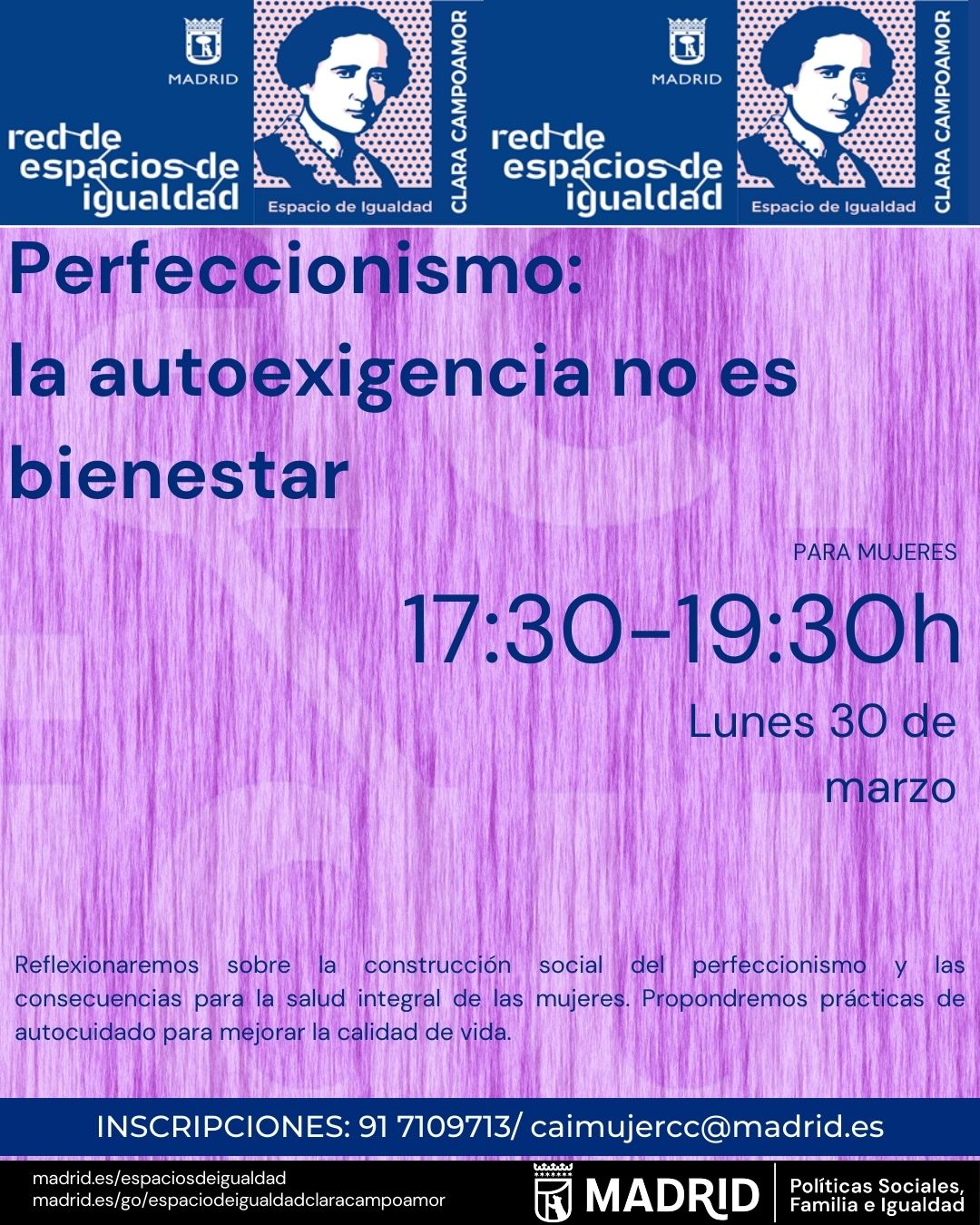 Cartel con el texto contenido en web