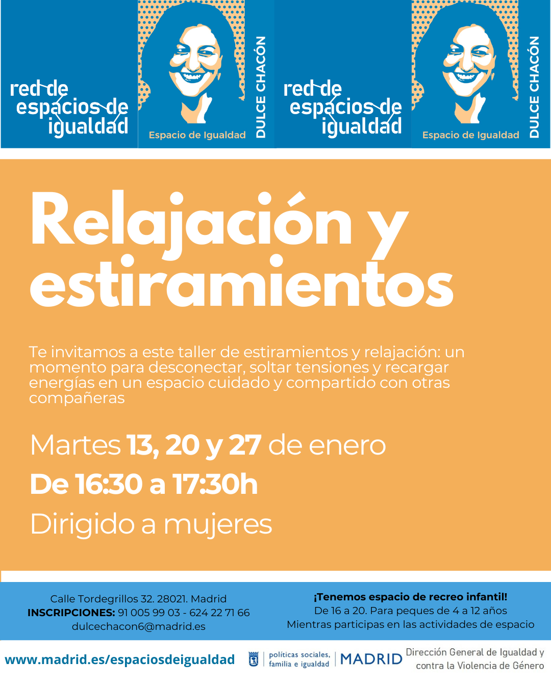 Cartel con el texto contenido en web