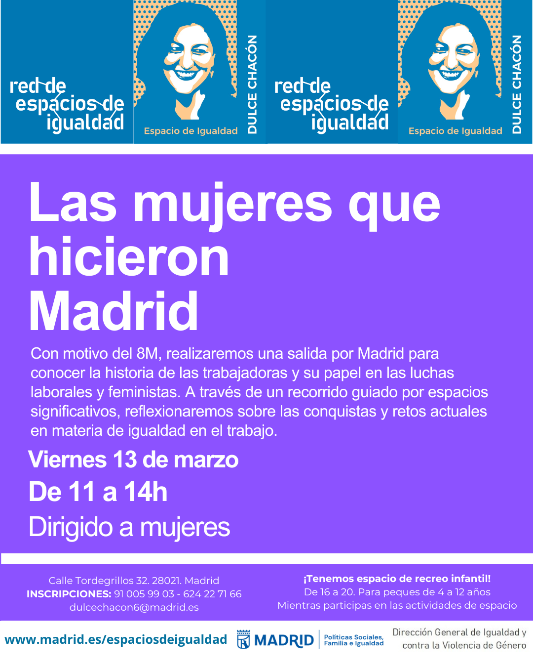 Cartel con el texto contenido en web