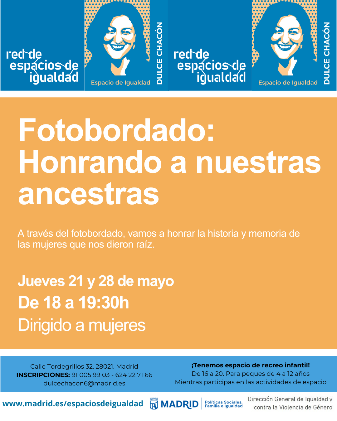 Cartel con el texto contenido en web