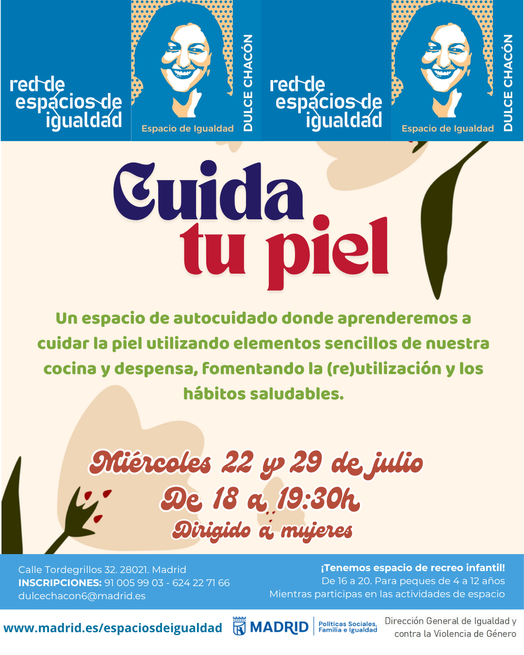 Cartel con el texto contenido en web