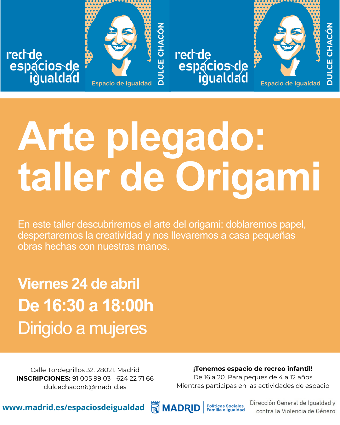 Cartel con el texto contenido en web