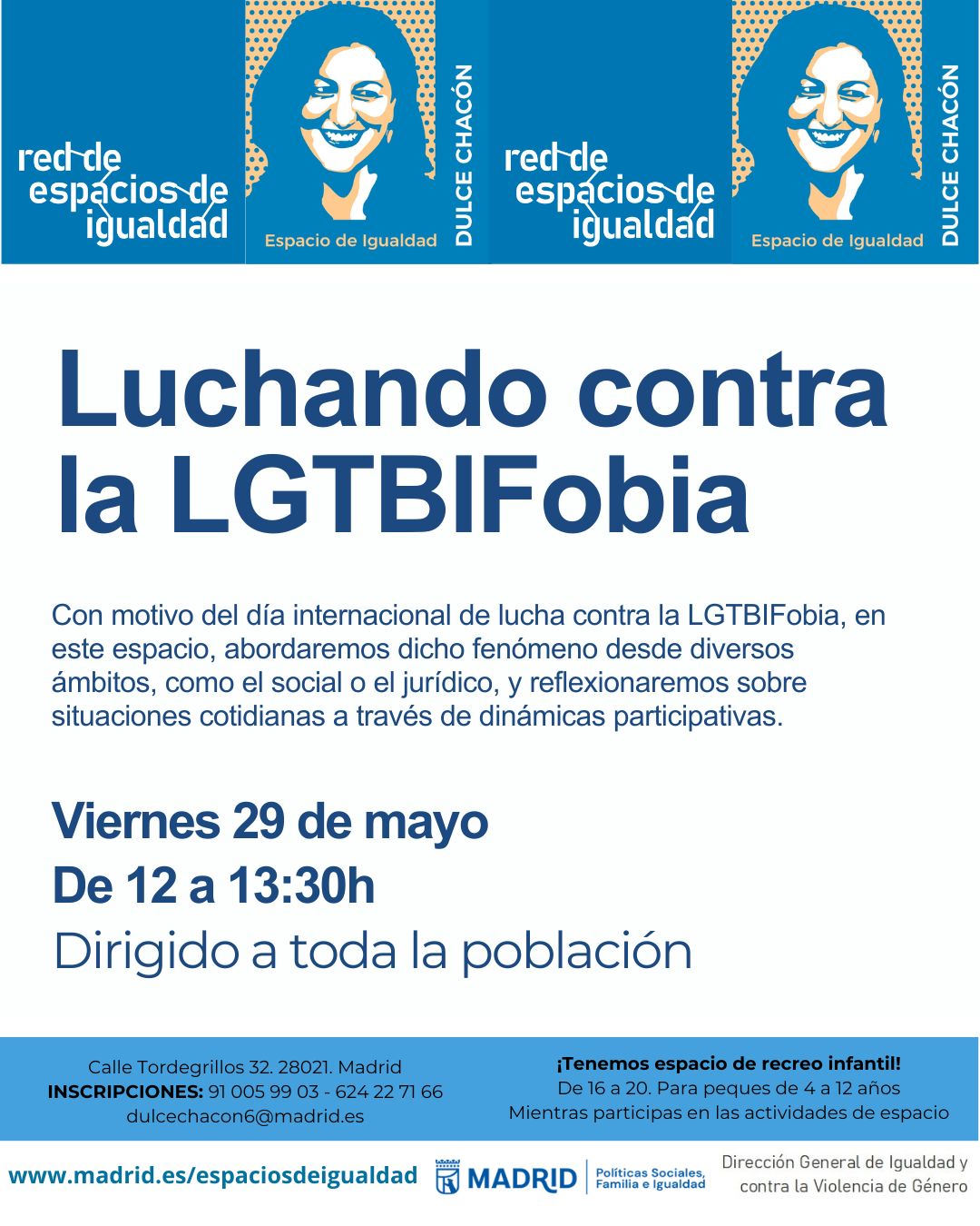 Cartel con el texto contenido en web