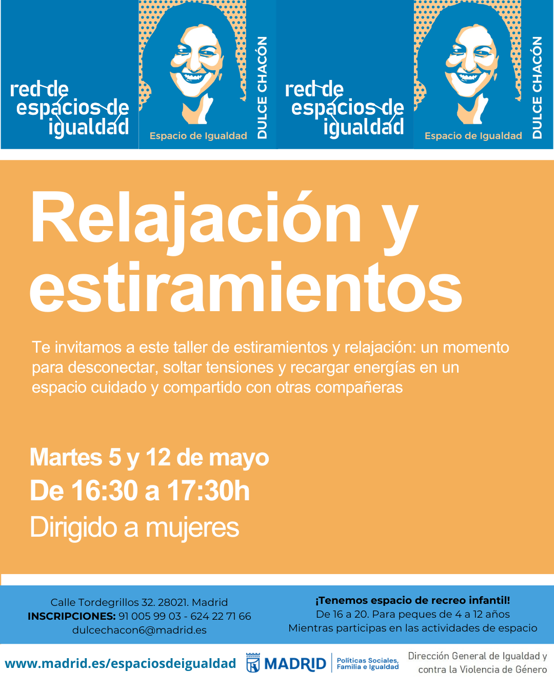 Cartel con el texto contenido en web