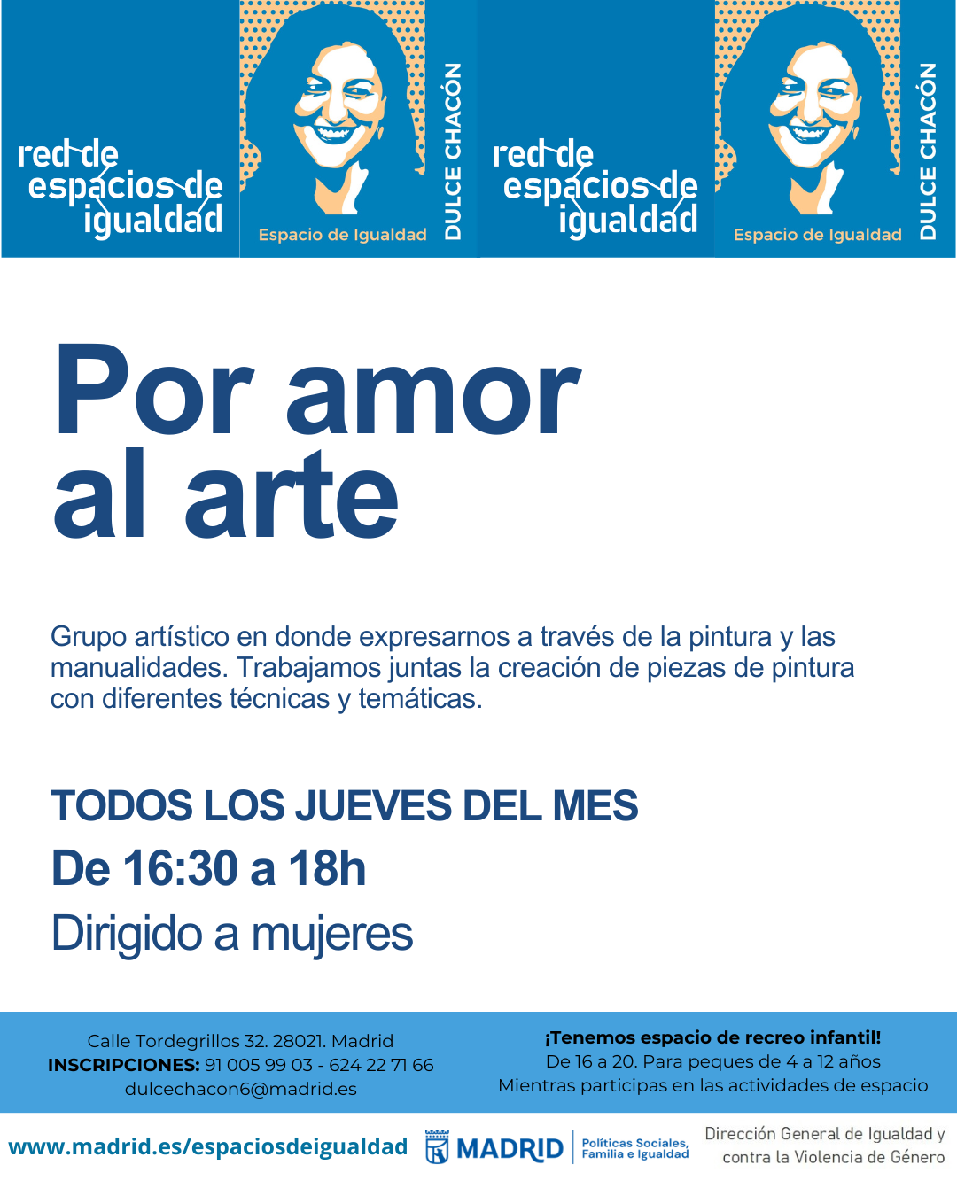 Cartel con el texto contenido en web