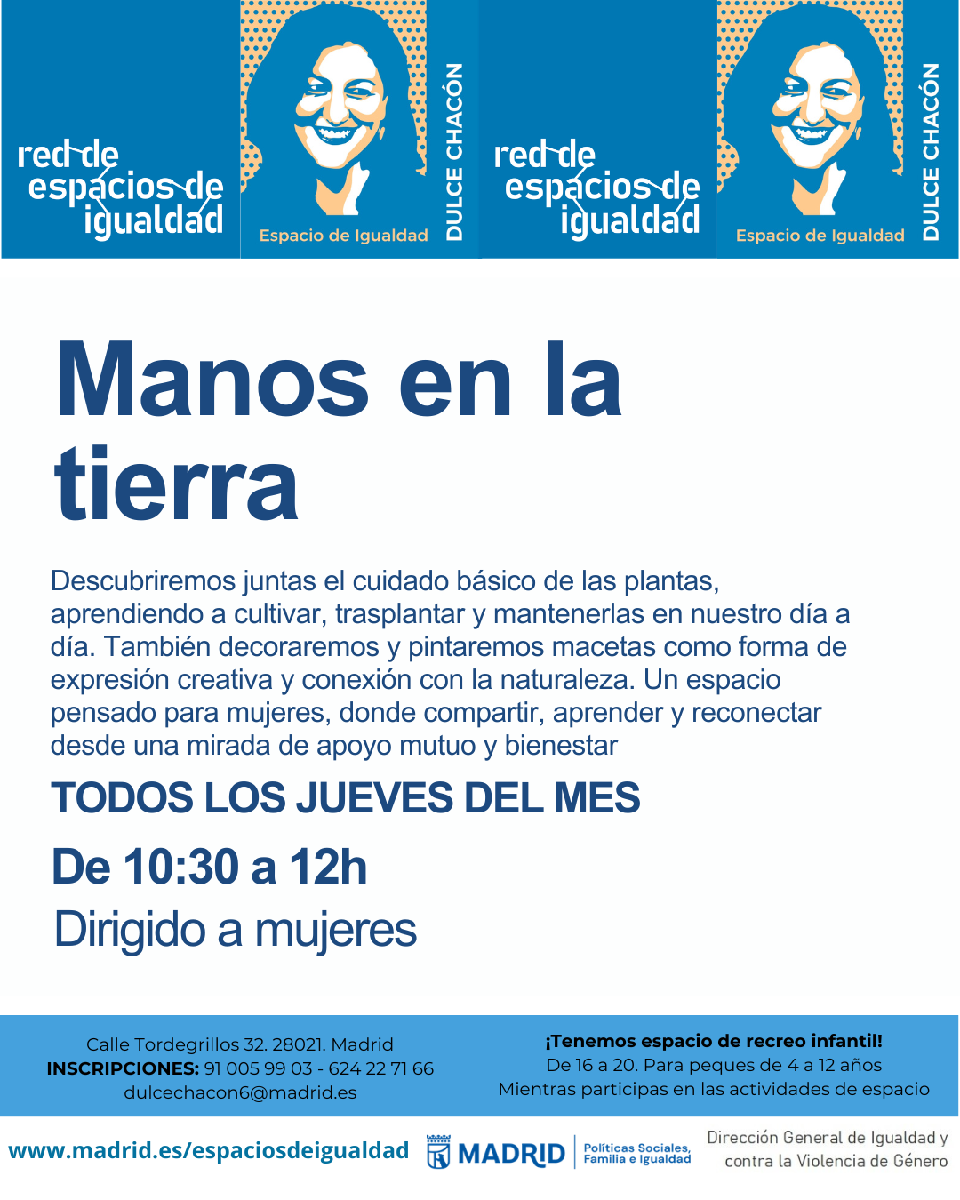 Cartel con el texto contenido en web