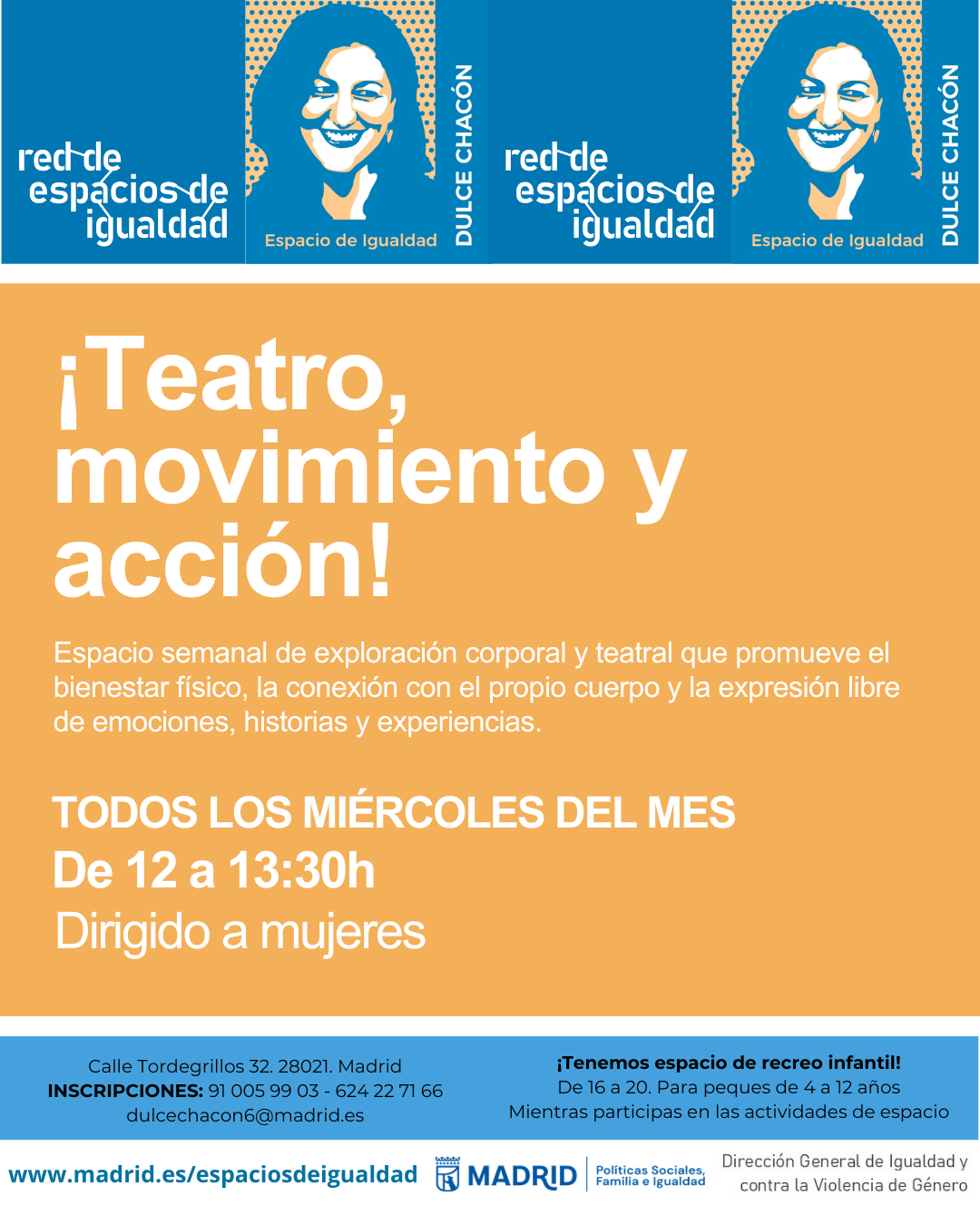 Cartel con el texto contenido en web