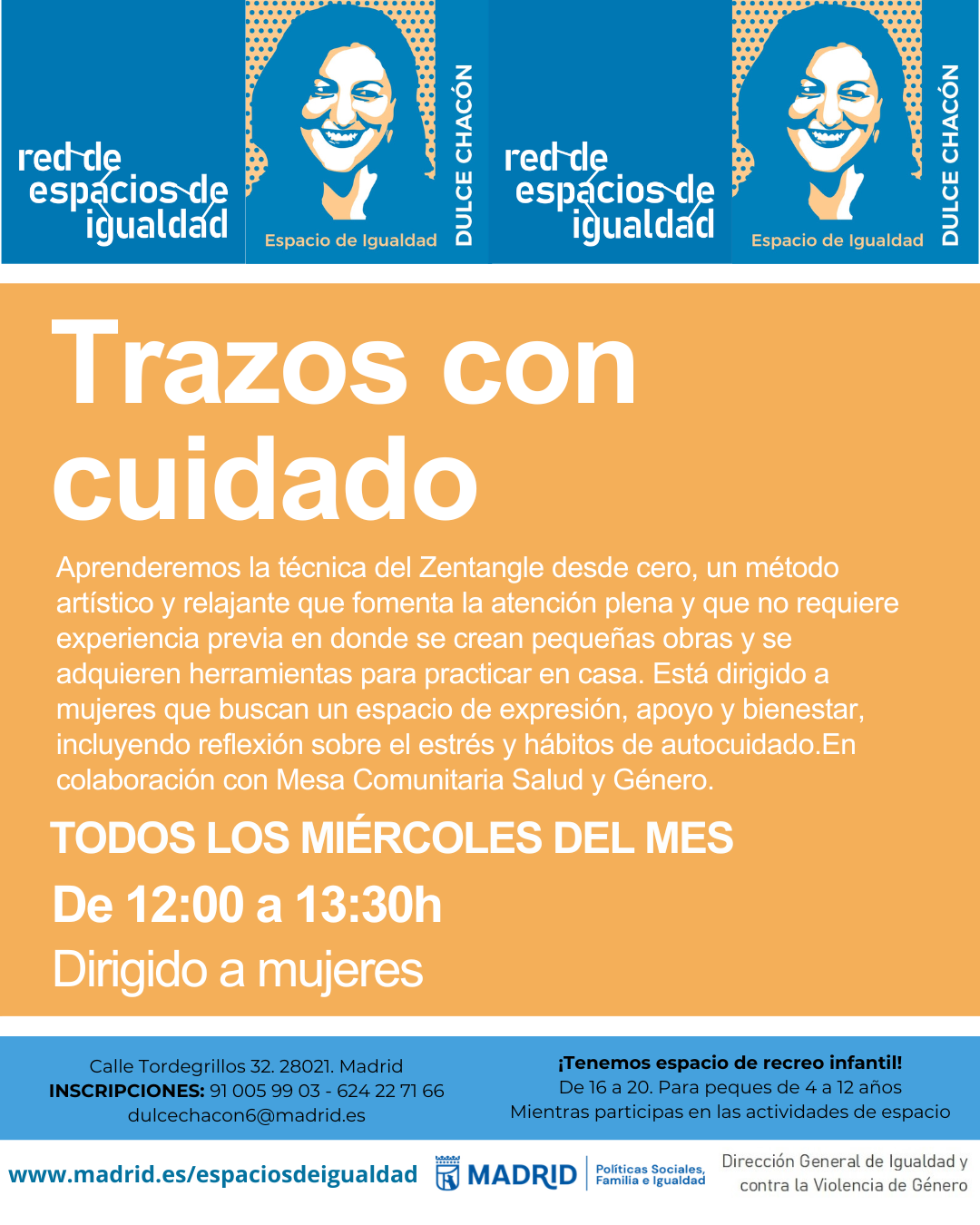 Cartel con el texto contenido en web