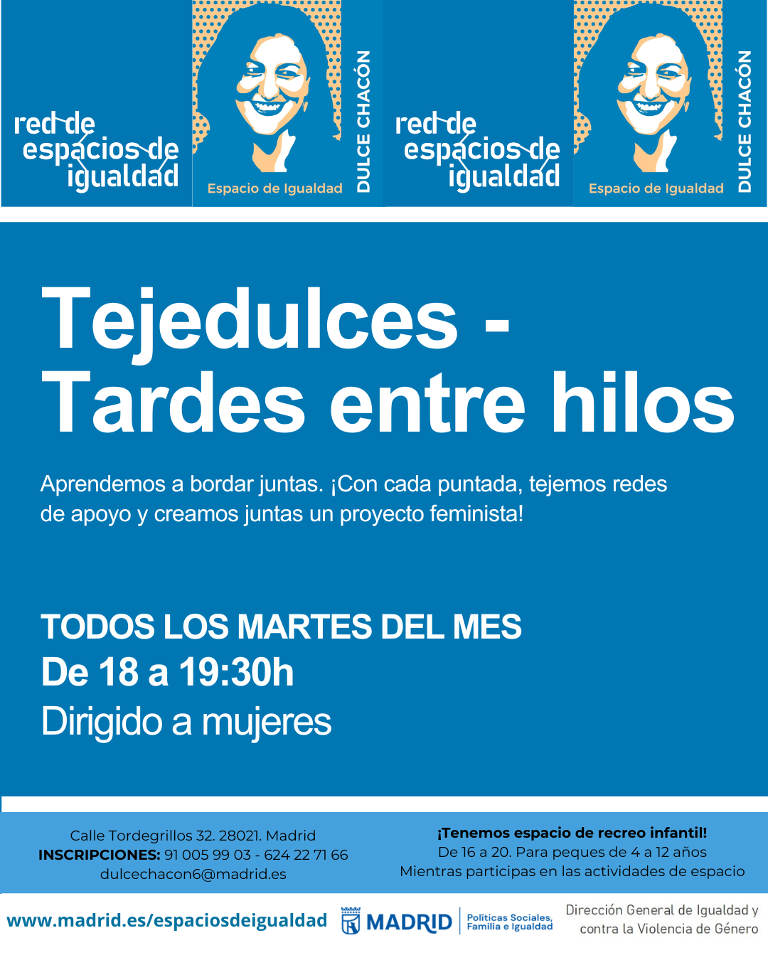 Cartel con el texto contenido en web