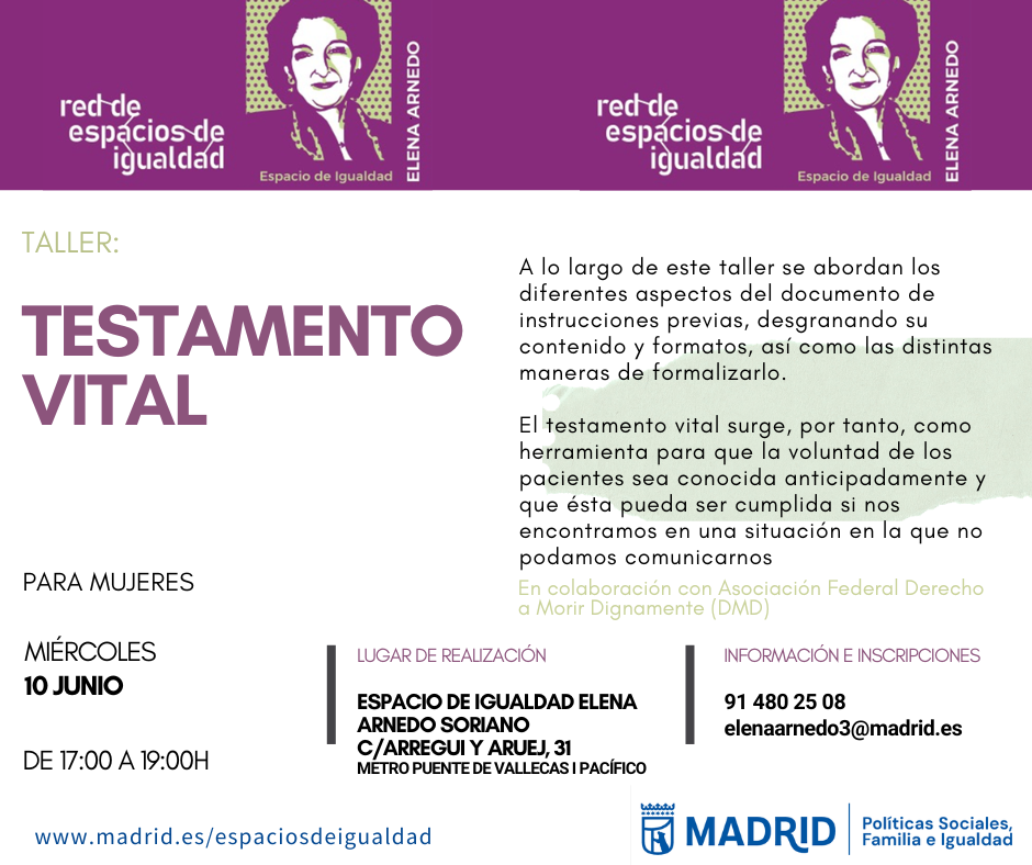 Cartel con el texto contenido en web