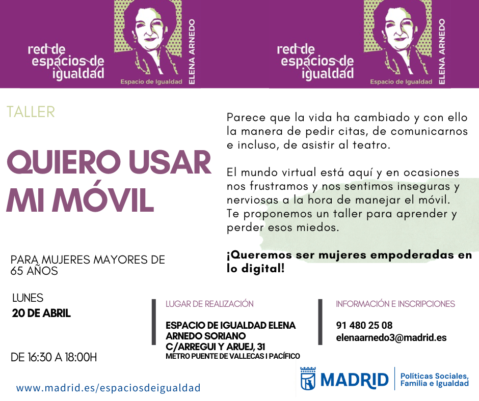 Cartel con el texto contenido en web